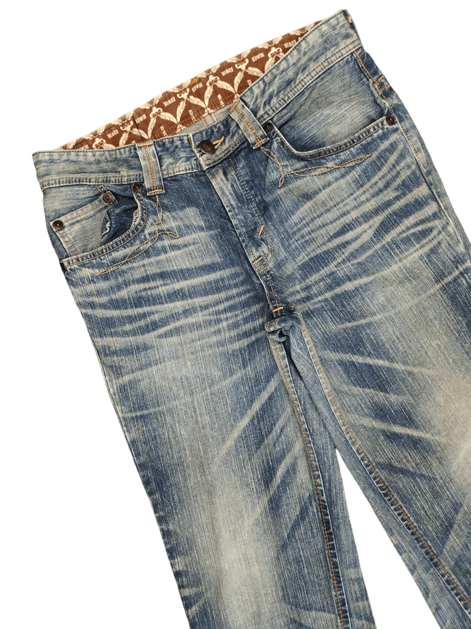 Edwin Flare Jeans Edwin XV Distres Faded Boot Cut Y2k Ifsixwasnine Size US 33 - 14 Thumbnail