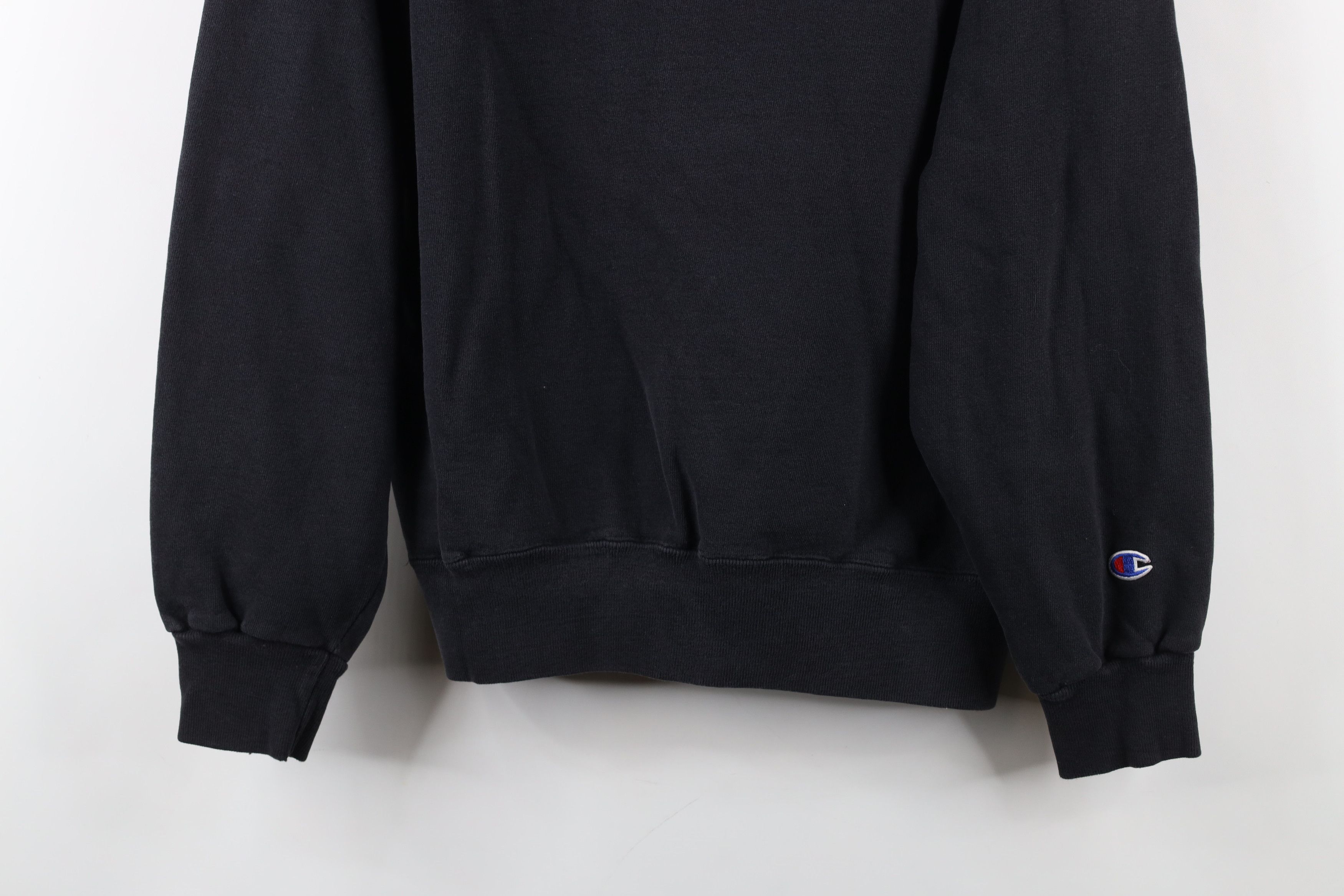 Champion × Vintage Vintage 90s Champion Spell Out Crewneck Sweatshirt Black USA Size L / US 10 / IT 46 - 3 Thumbnail