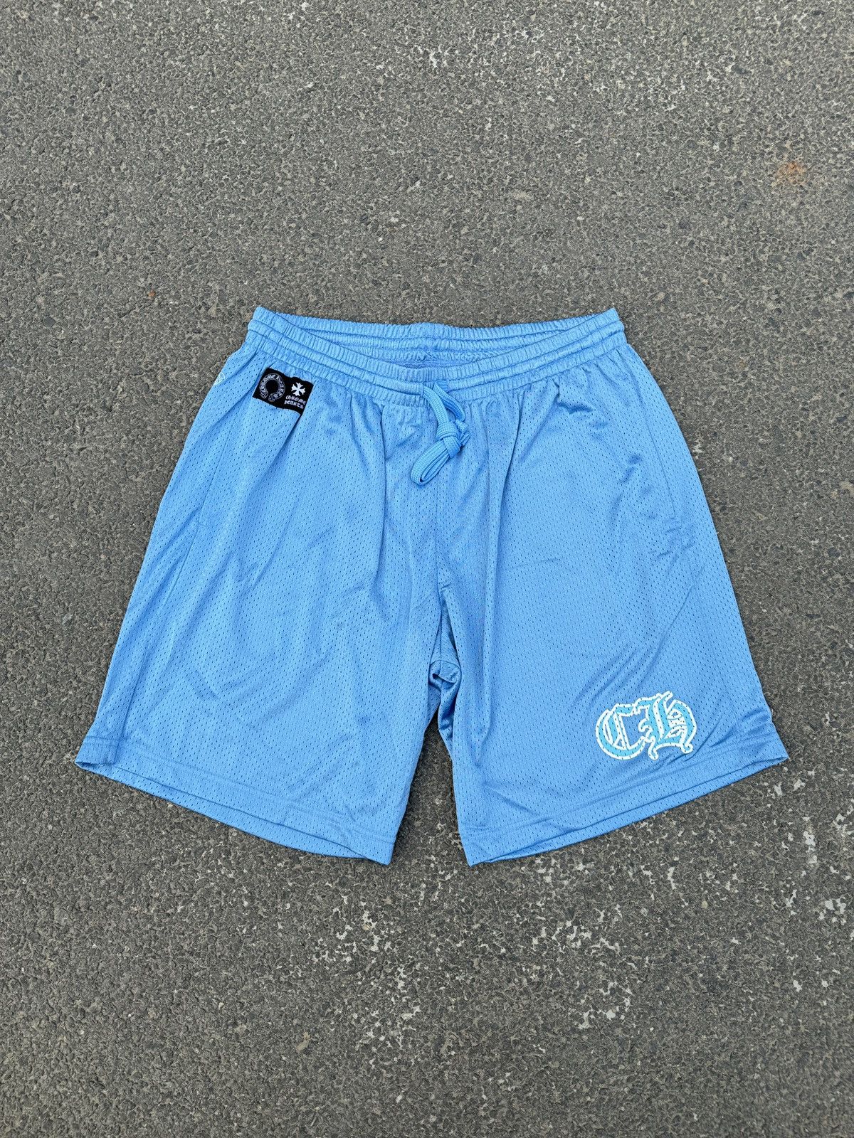 image of Chrome Hearts Baby Blue Mesh Shorts Sz. Xxl, Men's (Size 38)