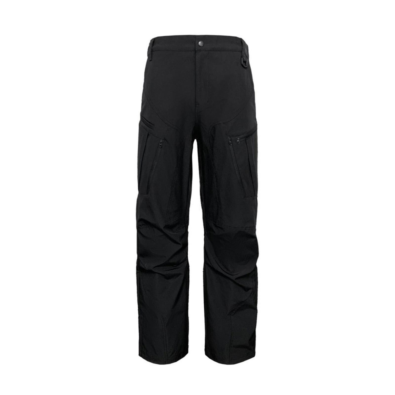Japanese Brand Black Loose Fit Cargo Pants, Utility Style Trousers Size US 32 / EU 48 - 3 Thumbnail