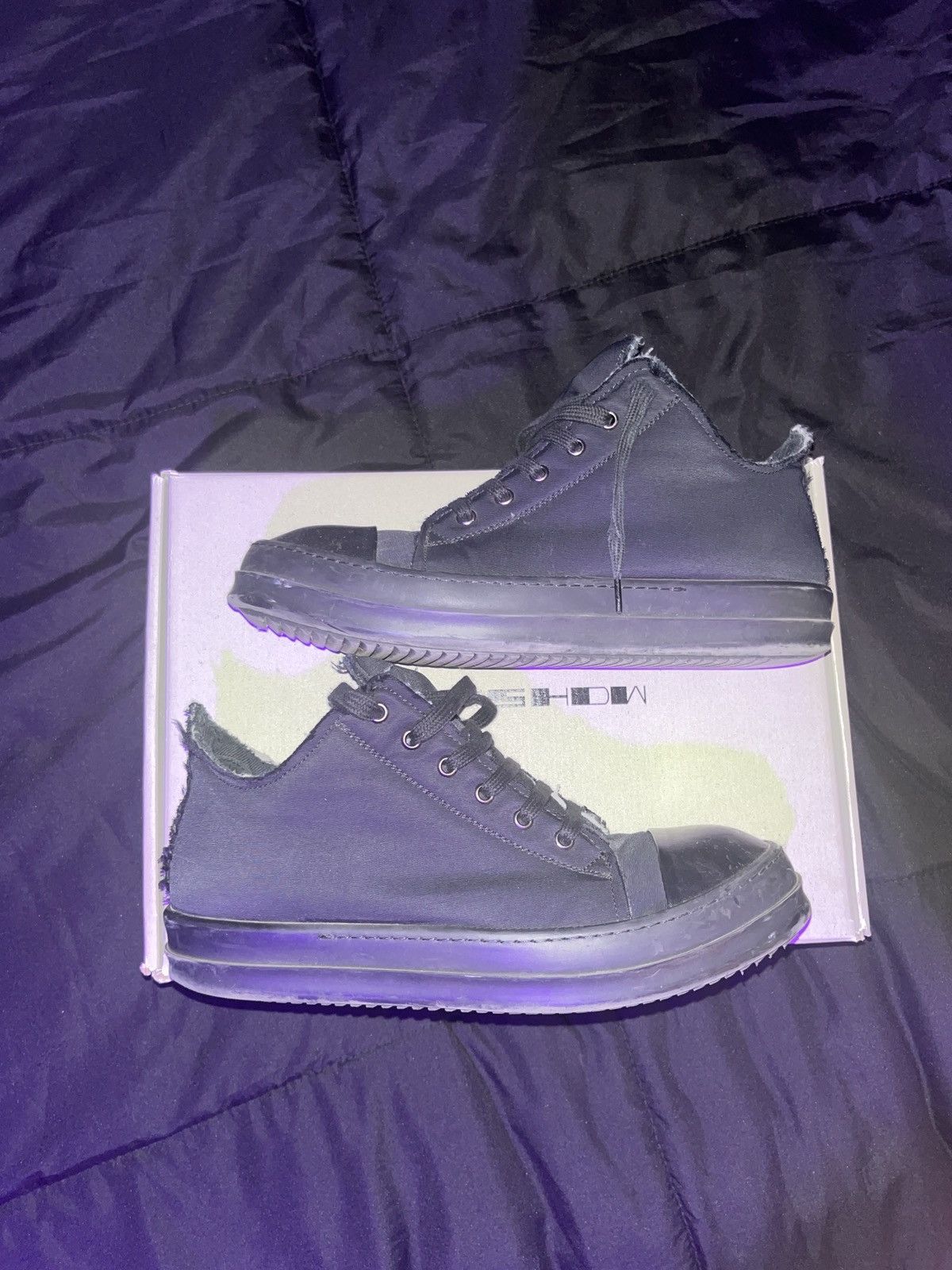 Rick Owens Drkshdw Rick Owens DrkShdw Triple Black Gethsemane Cotton Size US 9 / EU 42 - 1 Thumbnail