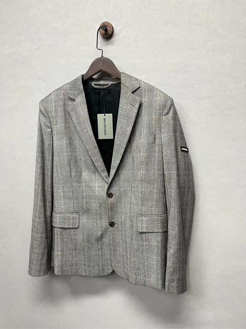 Balenciaga Balenciaga Grey Plaid Cuffmark Suit 2502-Nextarrow Size XXS / US 00 / IT 34 - 3 Thumbnail