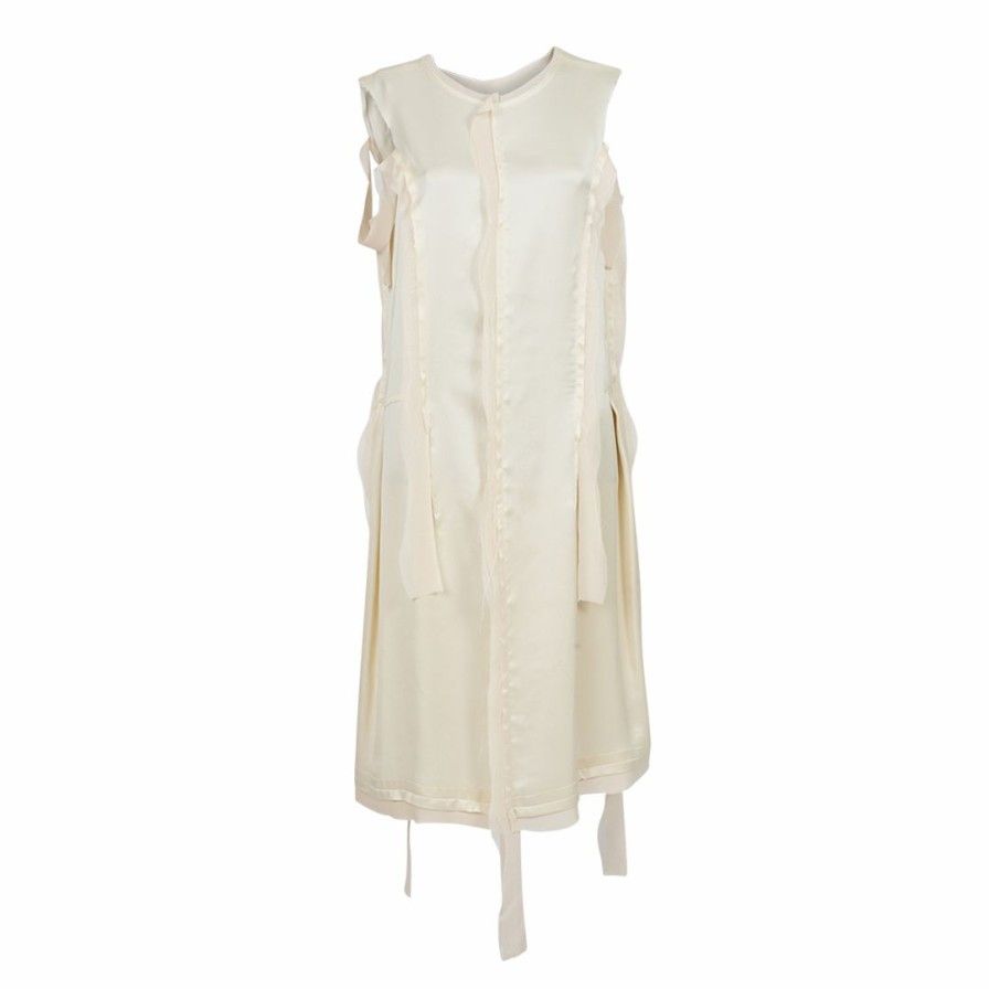o1w1db10324 Midi Dress in White