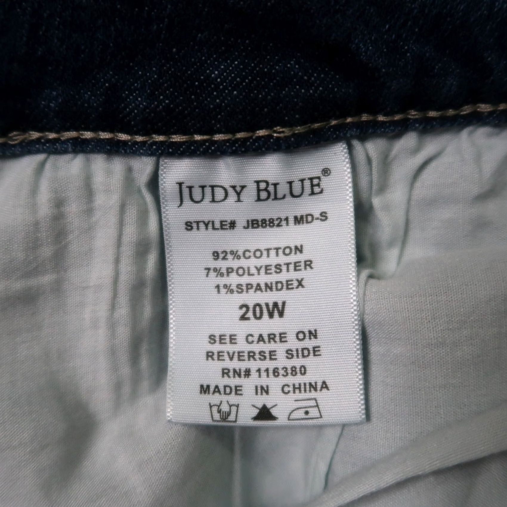 Vintage Judy Blue High Rise Skinny Fit Jeans Women's 20W Blue Stretch Denim Size 42" / US 20 - 5 Thumbnail