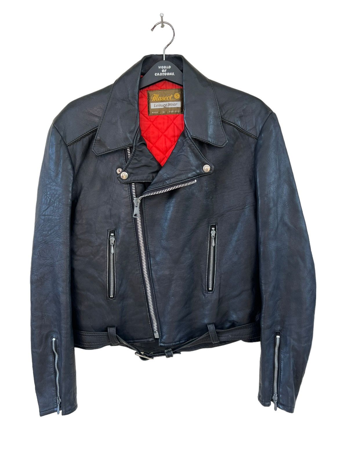 Vintage Vintage 70s Mascot England Black Leather Rider Jacket Racer Size US L / EU 52-54 / 3 - 6 Thumbnail