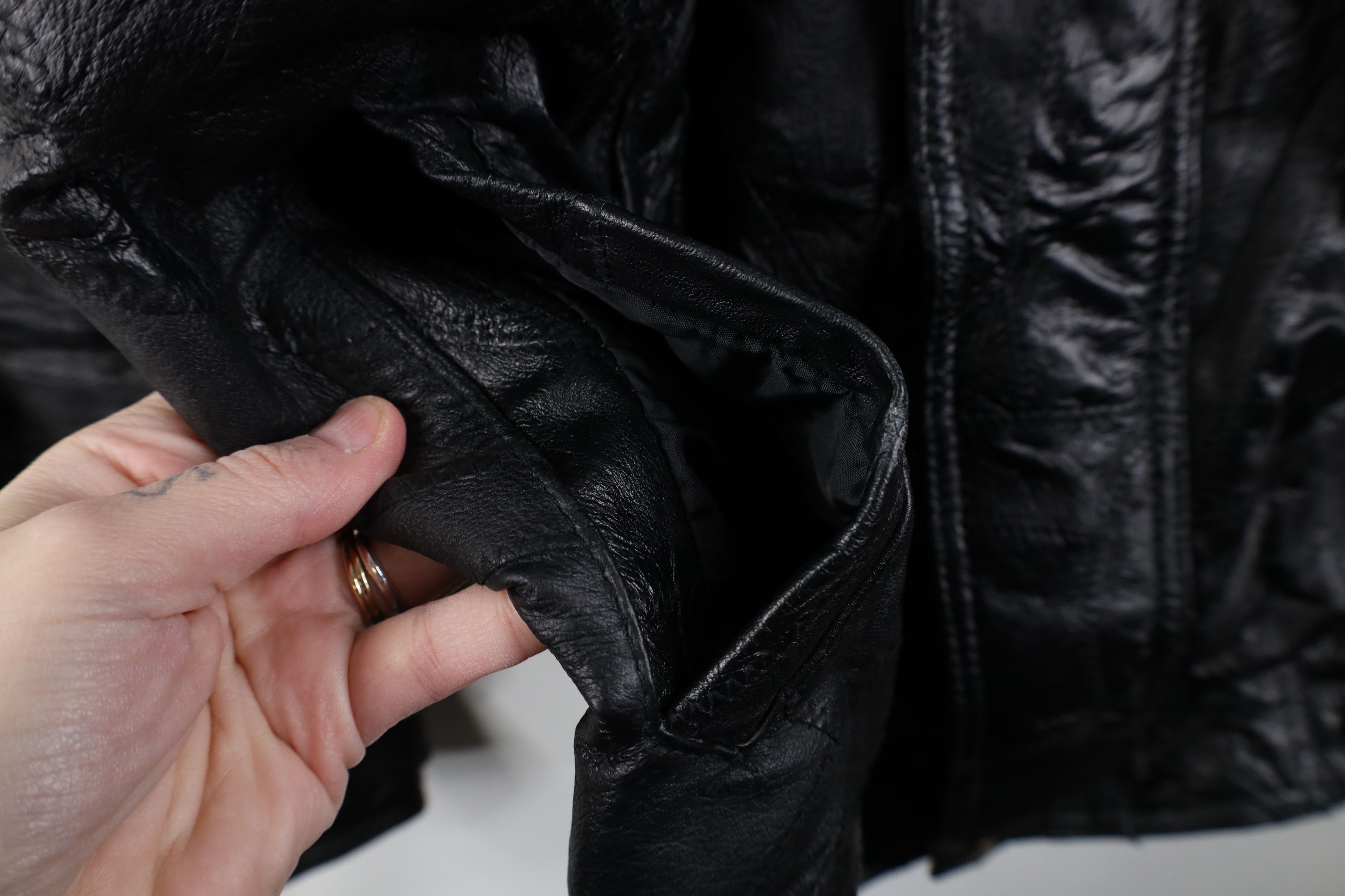 Vintage Vintage 90s Streetwear Patchwork Leather Bomber Jacket Size US XXL / EU 58 / 5 - 8 Thumbnail