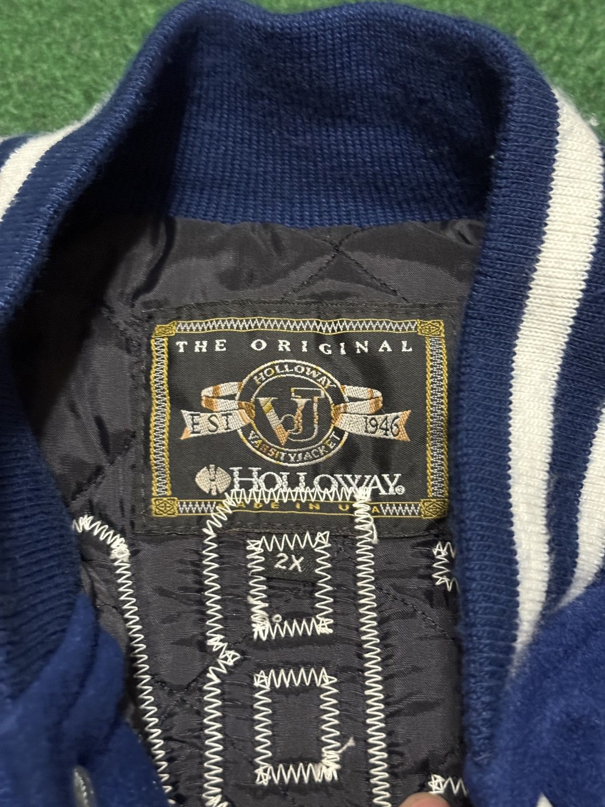 Holloway × Vintage Vintage 90s Fort Levouf Football Blank L/XL Varisty Jacket Size US L / EU 52-54 / 3 - 3 Thumbnail