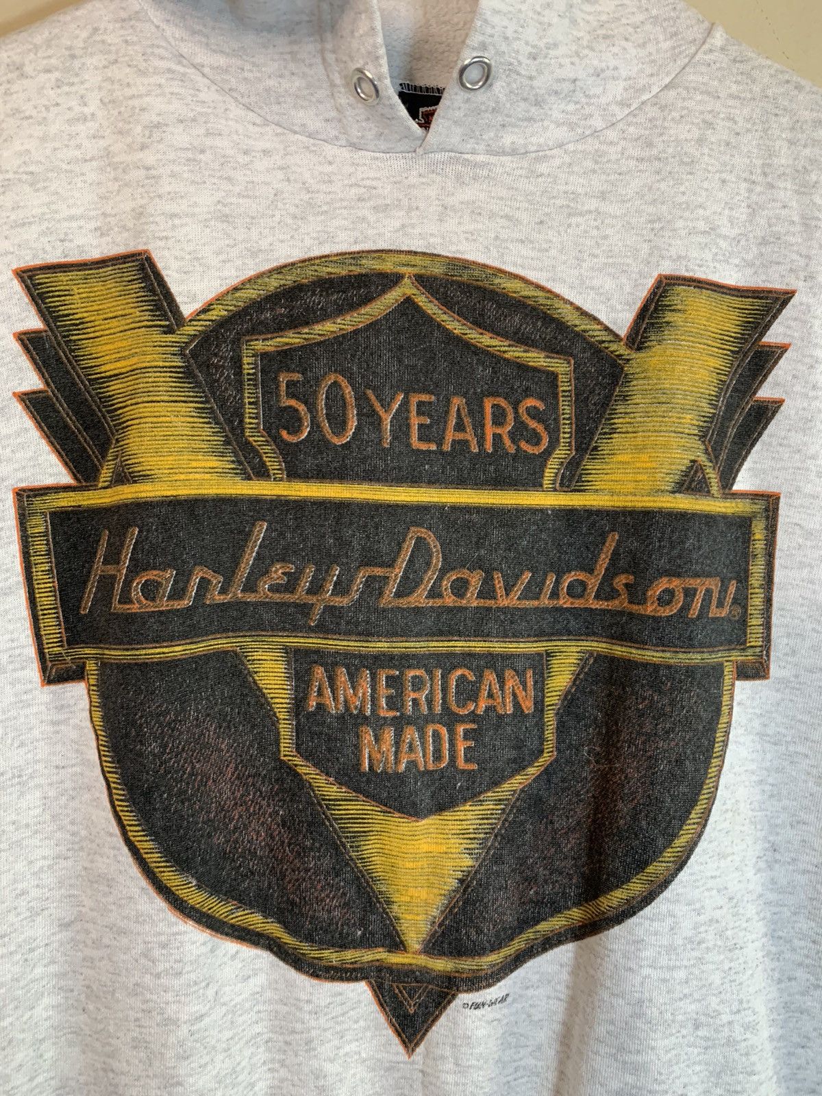 Harley Davidson RARE Vintage 80’s Harley Davidson USA-Made Sleeveless Hoodie Size US M / EU 48-50 / 2 - 2 Thumbnail