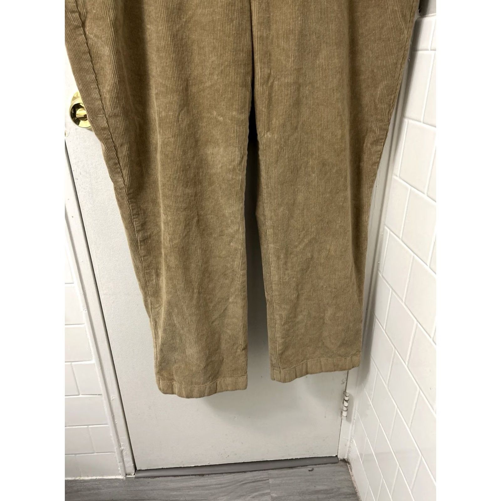 Vintage LL Bean Country Corduroy Pants Mens 44x32 Brown Stretch Comfort Waist 502864 Size US 44 / EU 60 - 3 Thumbnail