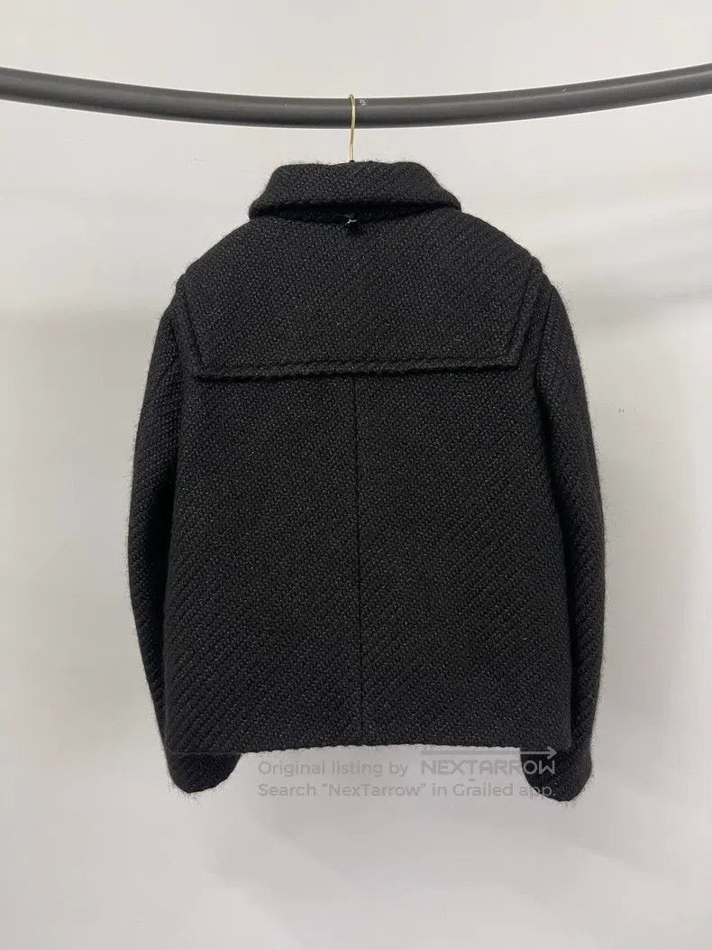Chanel Chanel Black ox horn buckle hooded college tweed jacket Size XXS / US 00 / IT 34 - 3 Thumbnail