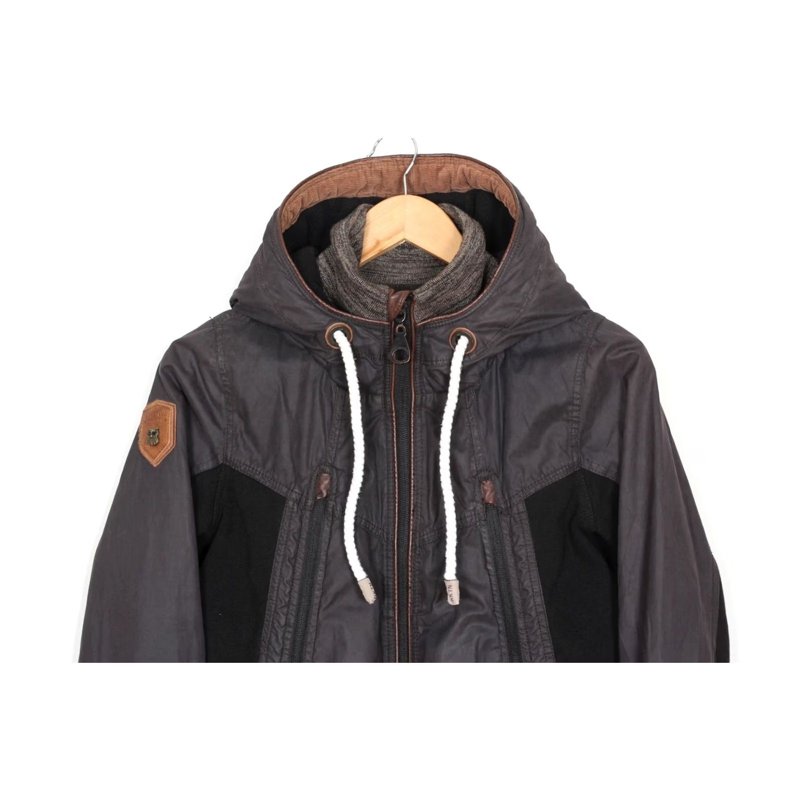Vintage NAKETANO Hooded Bomber Jacket Women Size XS Full Zip MJ4042 Size XS / US 0-2 / IT 36-38 - 2 Thumbnail