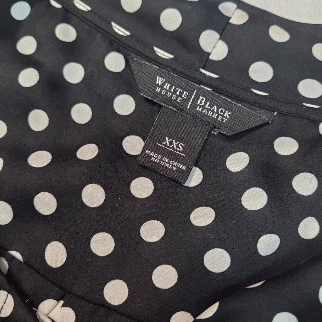 White House Black Market White House Bla Market-Chic &Polka Dot Sleeveless Blouse 2XS Size XXS / US 00 / IT 34 - 5 Thumbnail