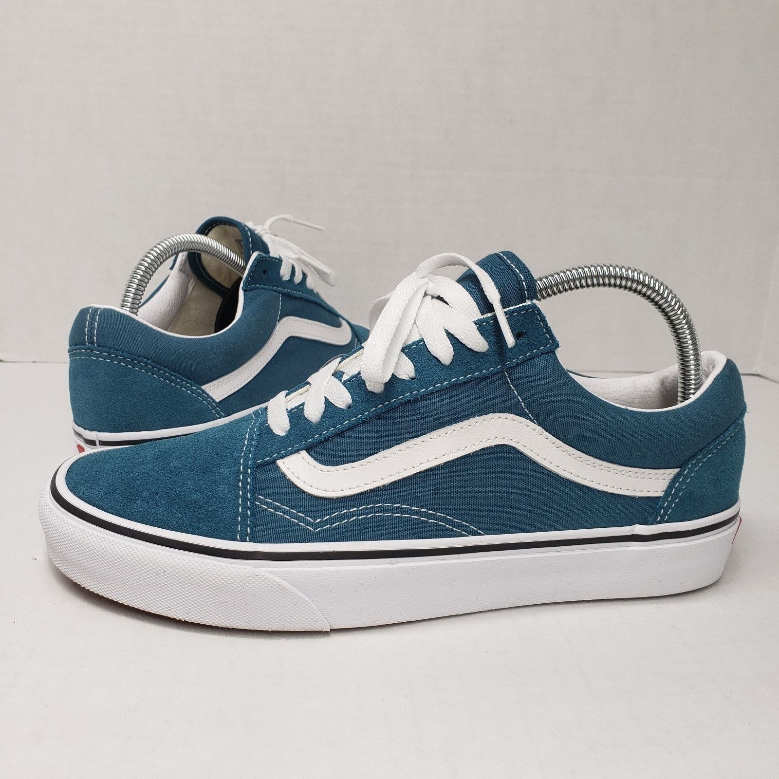 Vans Old Skool Skate Shoes Mens Womens Blue Suede