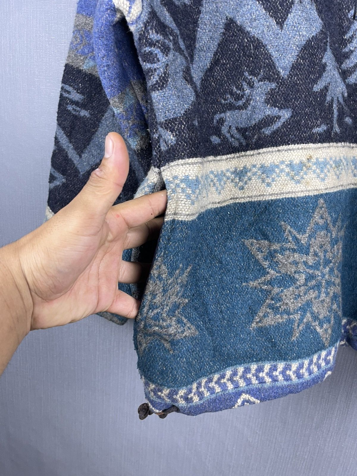 L.L. Bean × Vintage Vintage L.L Bean Portugal Full Printed Ski Motif Half Zipper Size US L / EU 52-54 / 3 - 9 Thumbnail