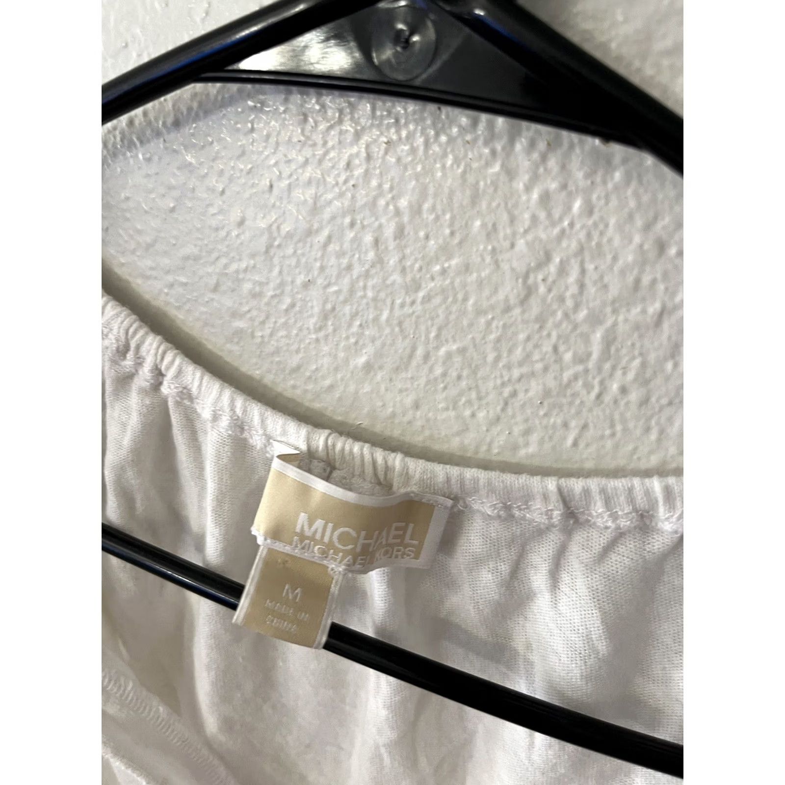 Michael Kors Michael Kors Blouse Sleeveless Drawstring White Women’s M Adult Womens Shirt Tank Size M / US 6-8 / IT 42-44 - 2 Thumbnail