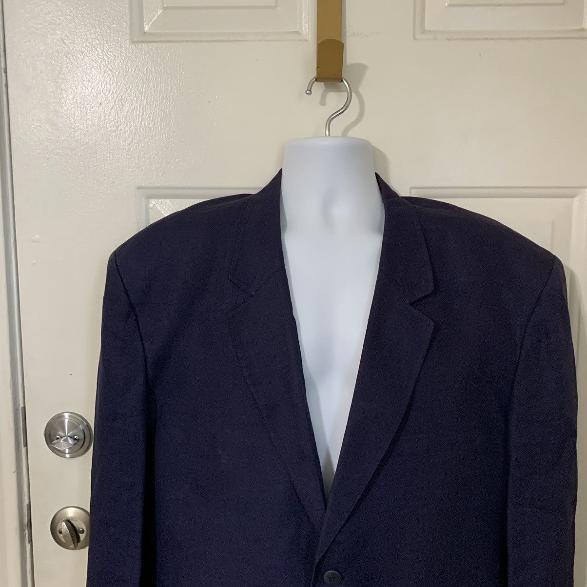Claude Montana × Saks Fifth Avenue × Vintage 100% Linen 2 Button Blazer Size 44S - 3 Thumbnail
