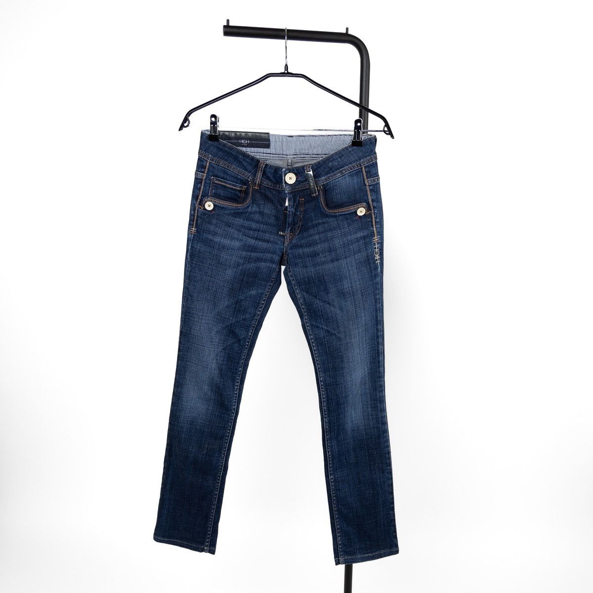 Other High Couture Womens Jeans Blue Slim Fit Button Detail Denim Size 27" / US 4 / IT 40 - 1 Thumbnail