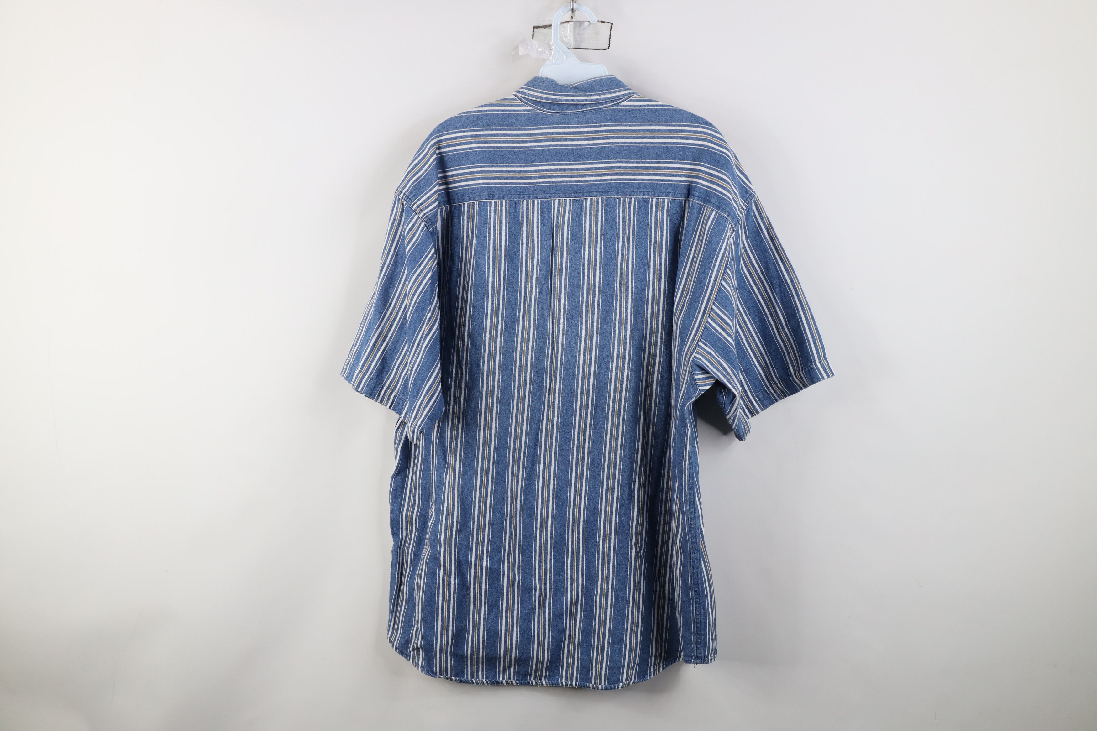 Vintage Vintage 90s Streetwear Denim Collared Button Down Shirt Size US XL / EU 56 / 4 - 9 Thumbnail