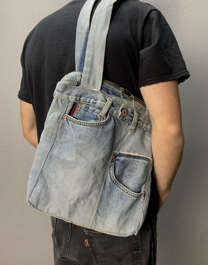 Vintage Sling Bag Multi Pocket in Blue, Men's