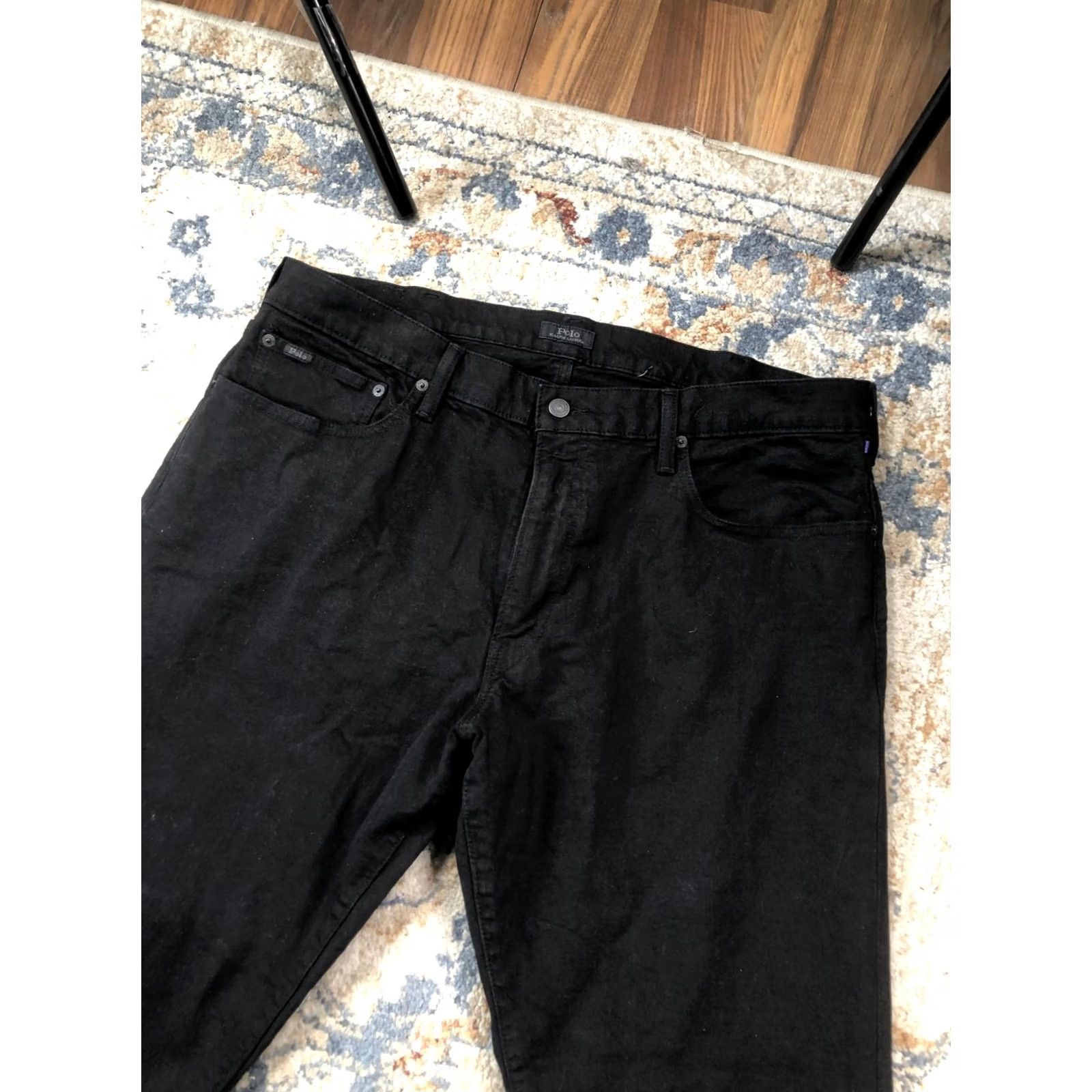Polo Ralph Lauren Polo Ralph Lauren Hampton Relaxed Straight Jeans Mens 38x32 Black Denim Pants Size US M / EU 48-50 / 2 - 5 Thumbnail