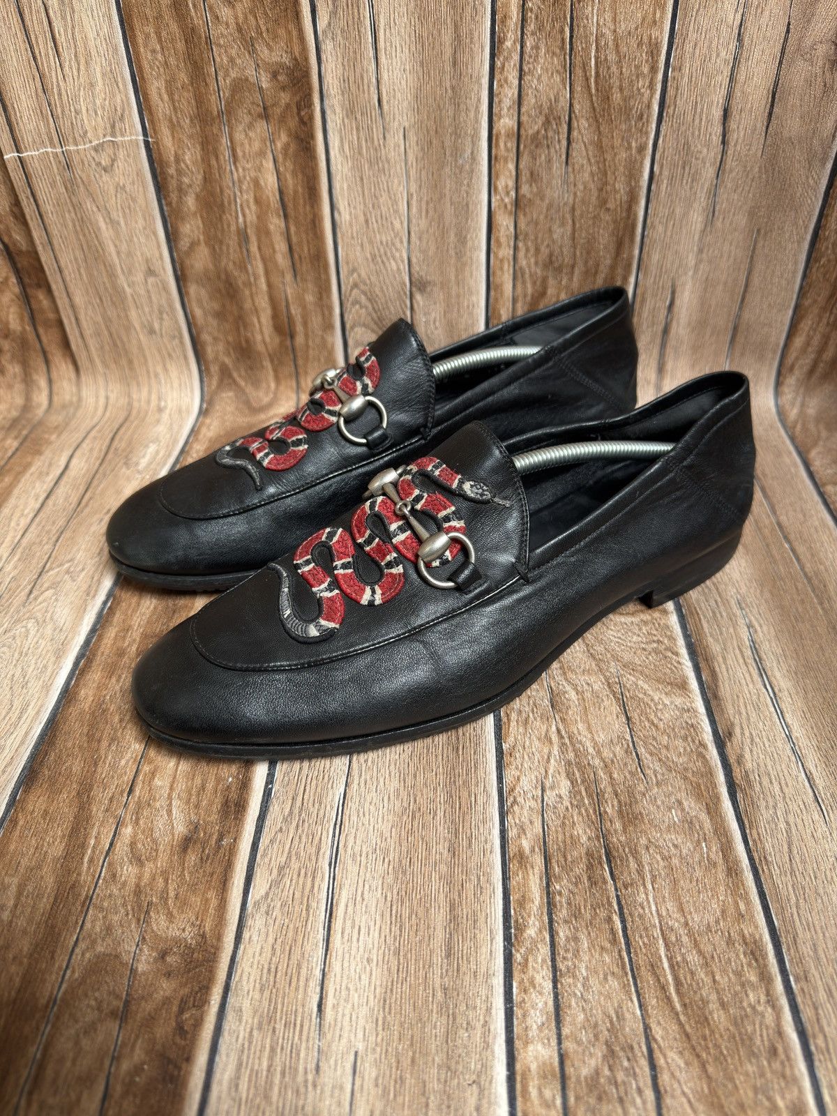 Gucci Brixton snake loafers Size US 9 / EU 42 - 1 Thumbnail