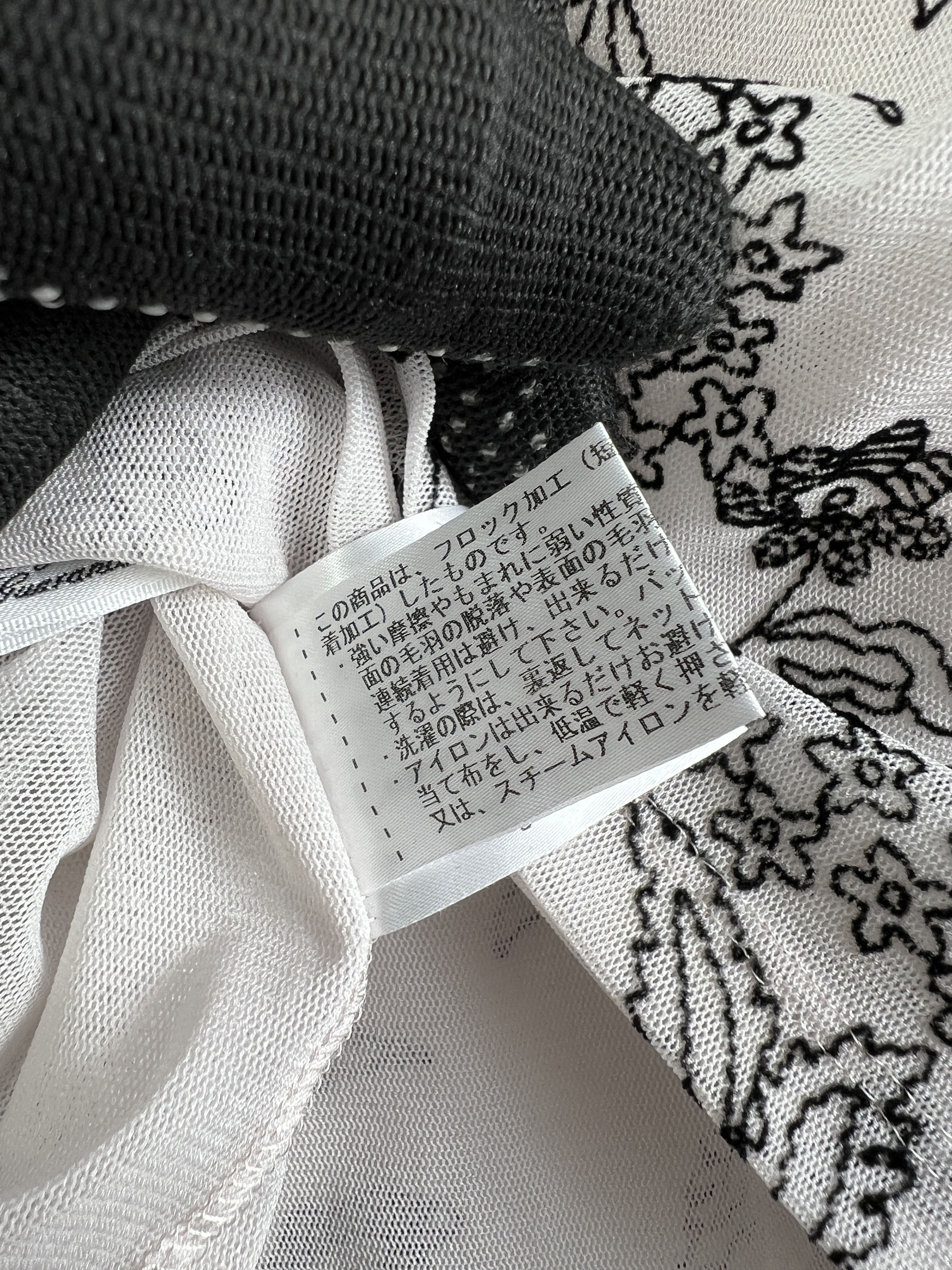Japanese Brand Jane More Y2K Floral Embroidery See Through (M) GTMP034 Size M / US 6-8 / IT 42-44 - 7 Thumbnail