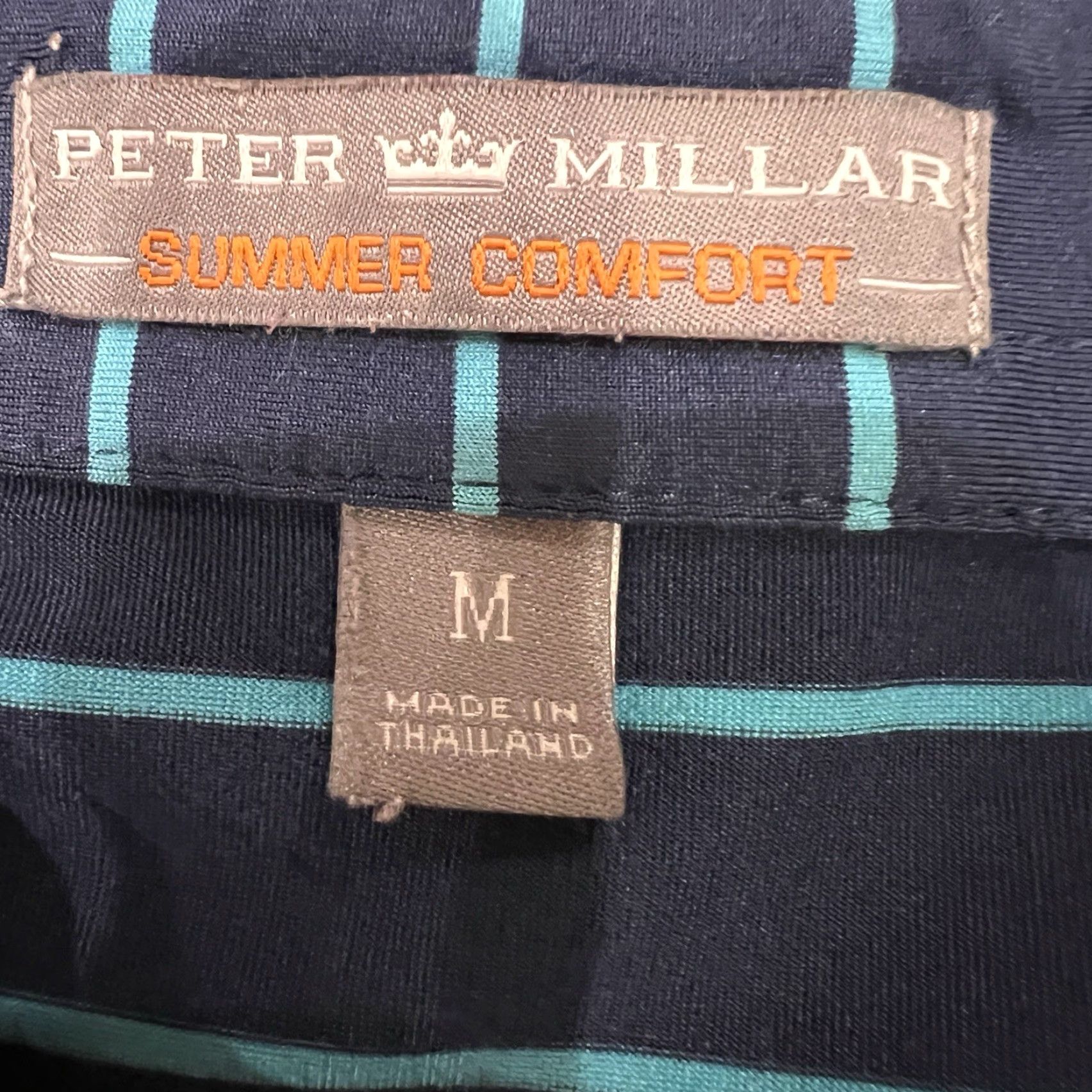 Peter Millar Peter Millar Summer Comfort Polo M Size Striped Aqua Blue Prestonwood Golf Golf Avatar? No. Size US M / EU 48-50 / 2 - 3 Thumbnail