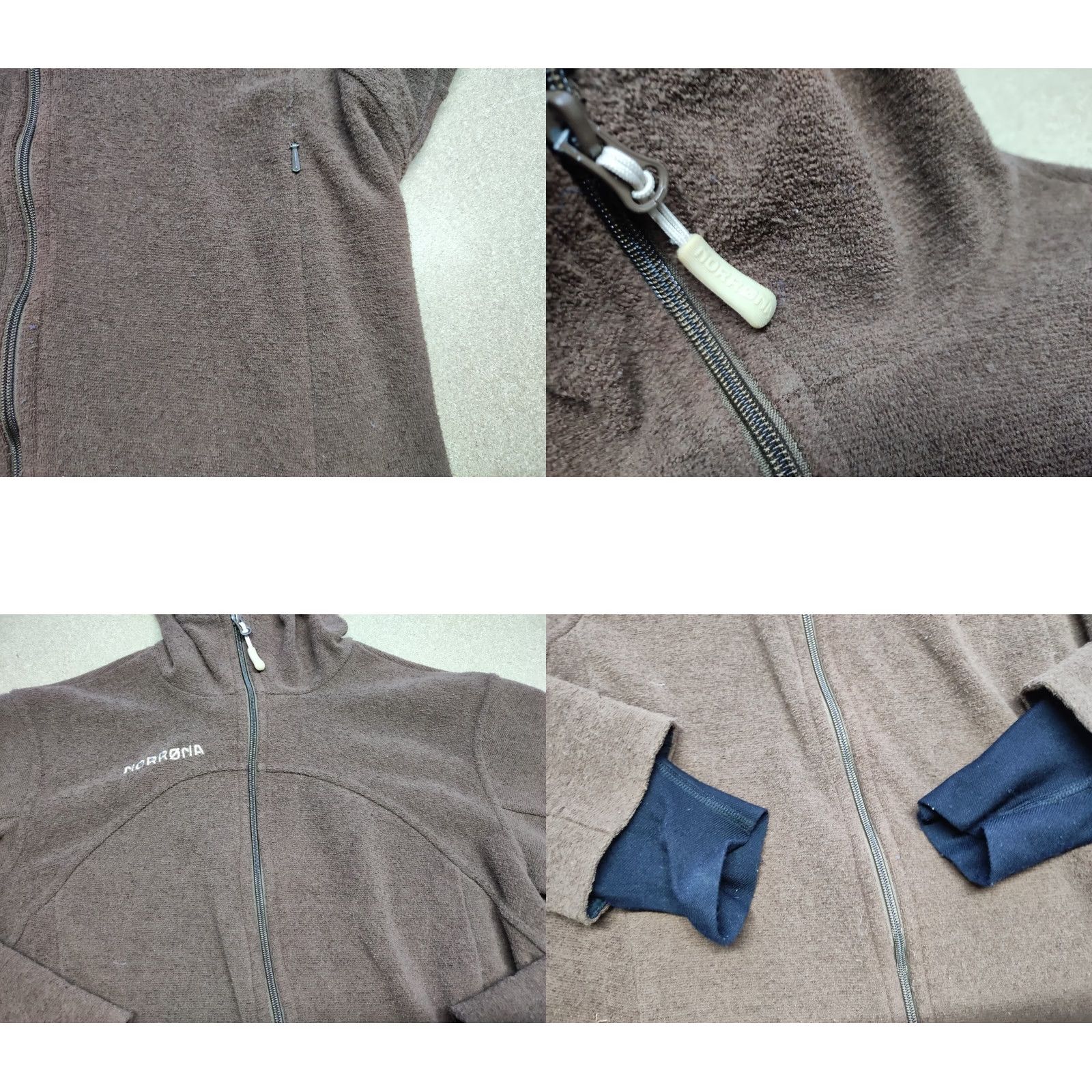 Vintage Norrona Narvik Fleece Jacket Womens Size M Trekking Hooded Polartec Brown Size M / US 6-8 / IT 42-44 - 9 Thumbnail