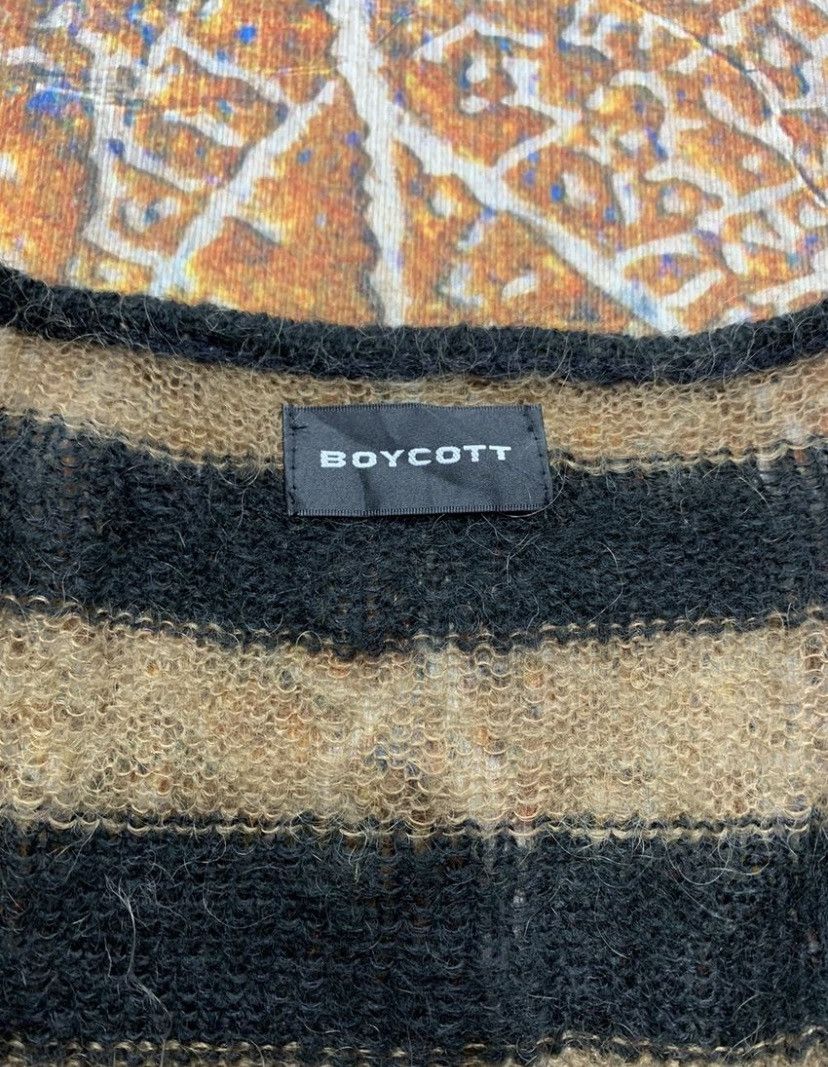Issey Miyake Boycott Grunge Mesh knit Stripe Number Nine Kurt style Size US M / EU 48-50 / 2 - 5 Thumbnail