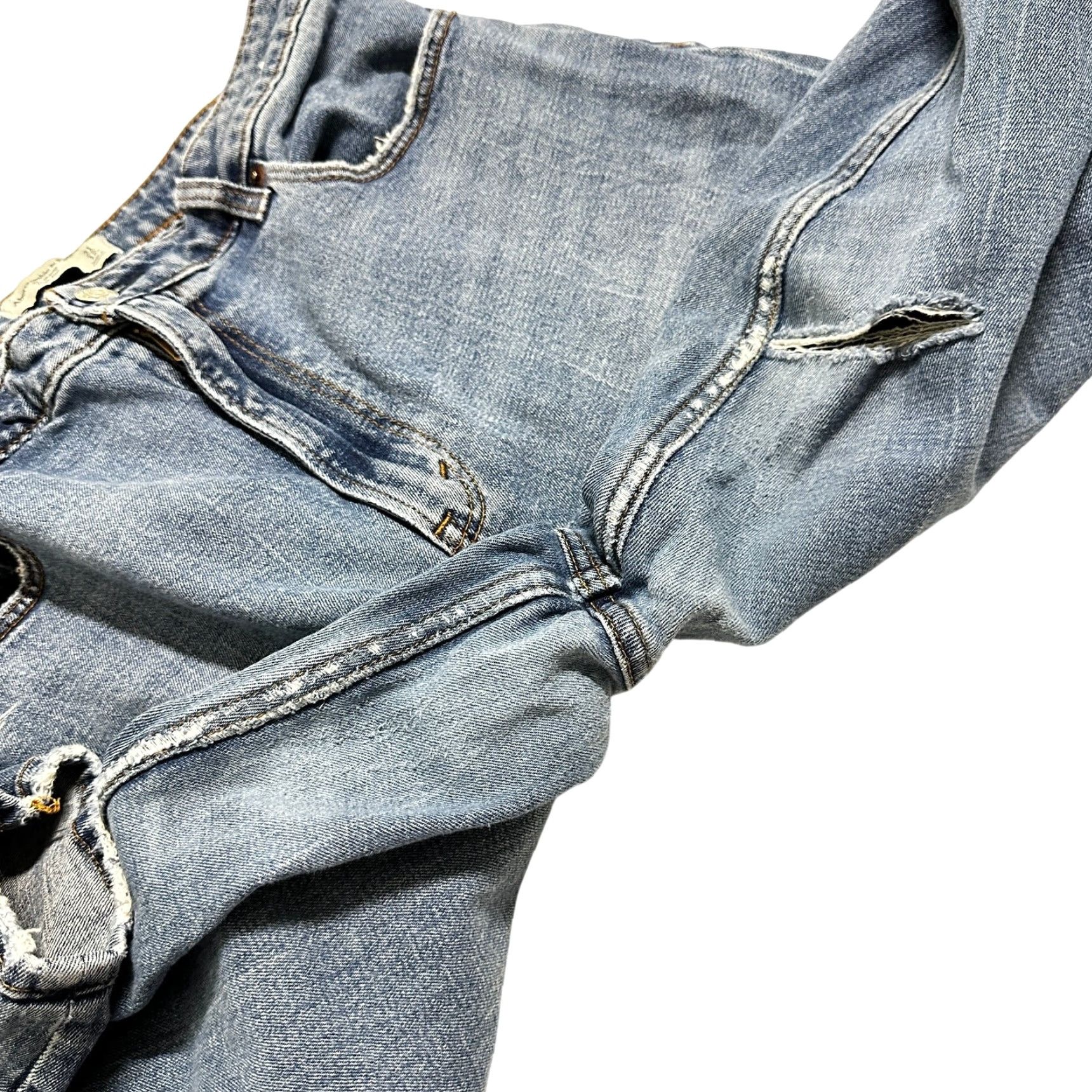 Abercrombie & Fitch VINTAGE Abercrombie & Fitch Jeans Blue Skinny High Rise 12 Women's PILLING RIPPED Size 34" / US 12 / IT 48 - 7 Thumbnail