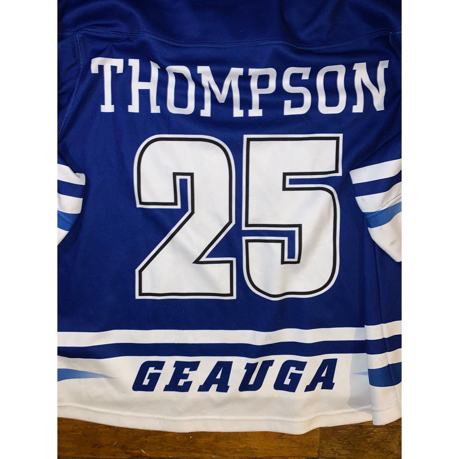 NHL Geauga Youth Hockey Maple Leafs Jersey Thompson #25 Blue L Size US M / EU 48-50 / 2 - 9 Thumbnail