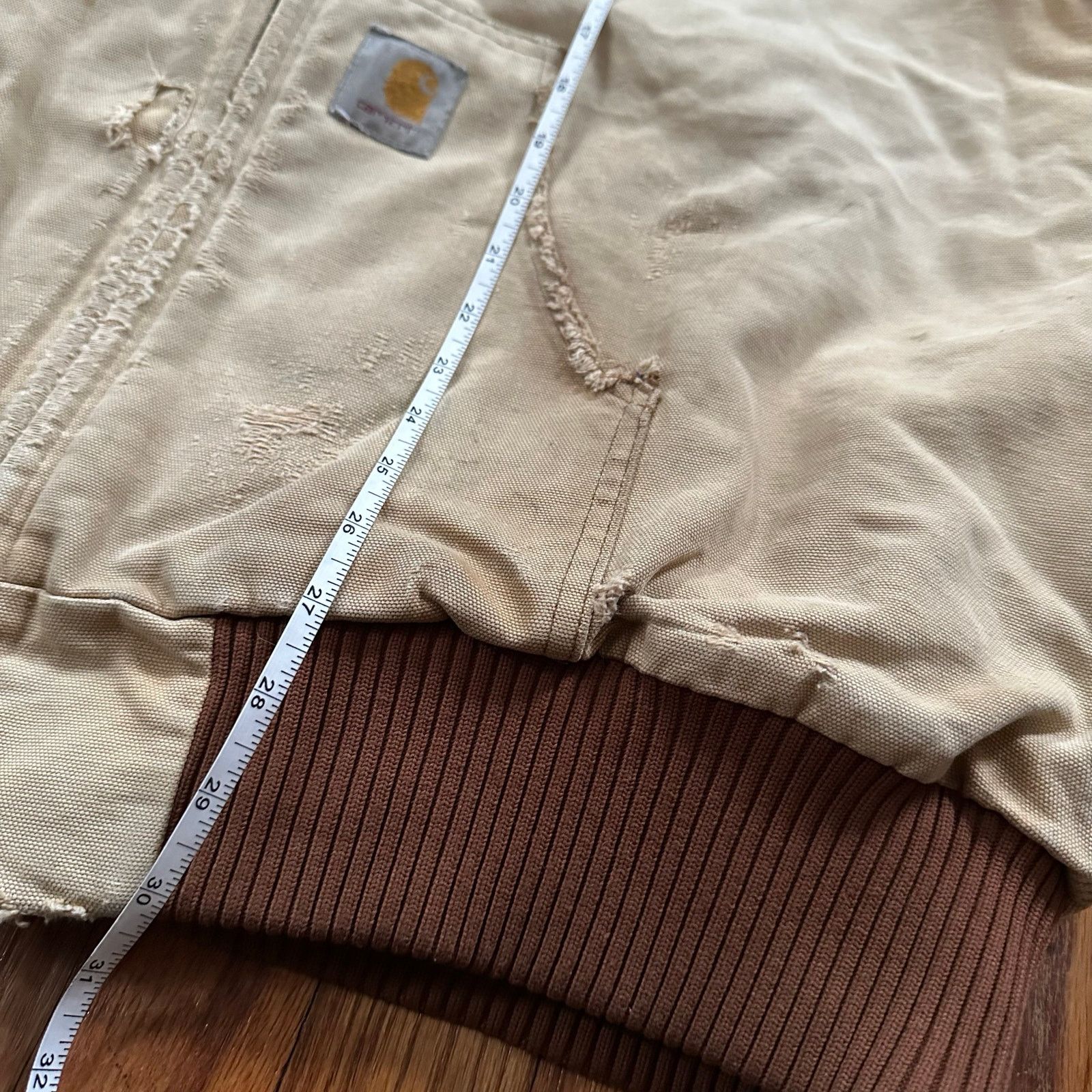 Carhartt Vintage Carhartt Distressed Full Zip Hooded Jacket size L/XL Size US XL / EU 56 / 4 - 18 Thumbnail