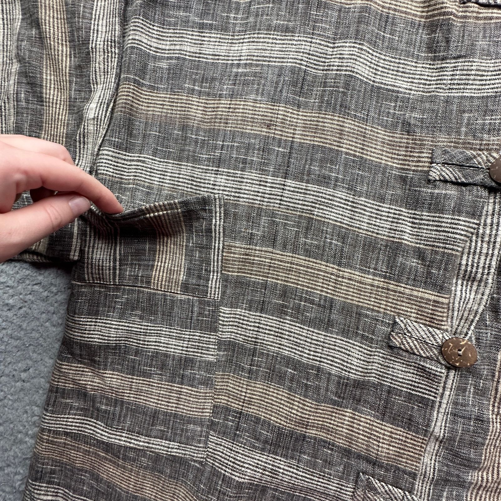 Other Yasuko Kurisaka Striped Sweater Coat Jacket Women Large Size L / US 10 / IT 46 - 7 Thumbnail