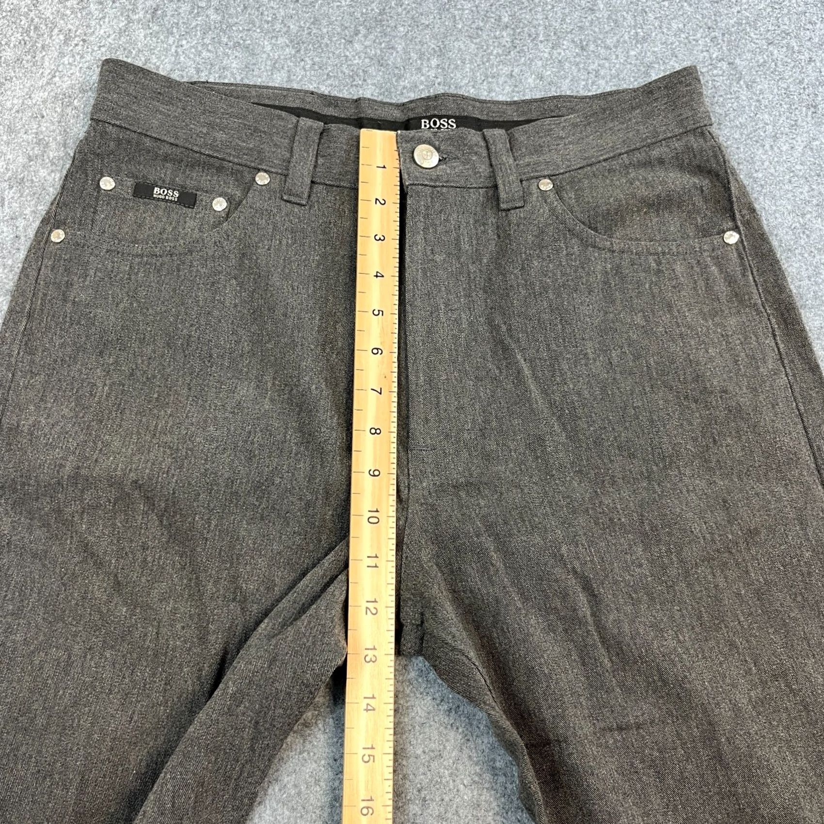 Hugo Boss HUGO BOSS Jeans Vintage 90s Grey Denim Straight 32 34 Wool Cotton Viscose 5-Pocket Mens Regular Jeans Size US 32 / EU 48 - 5 Thumbnail