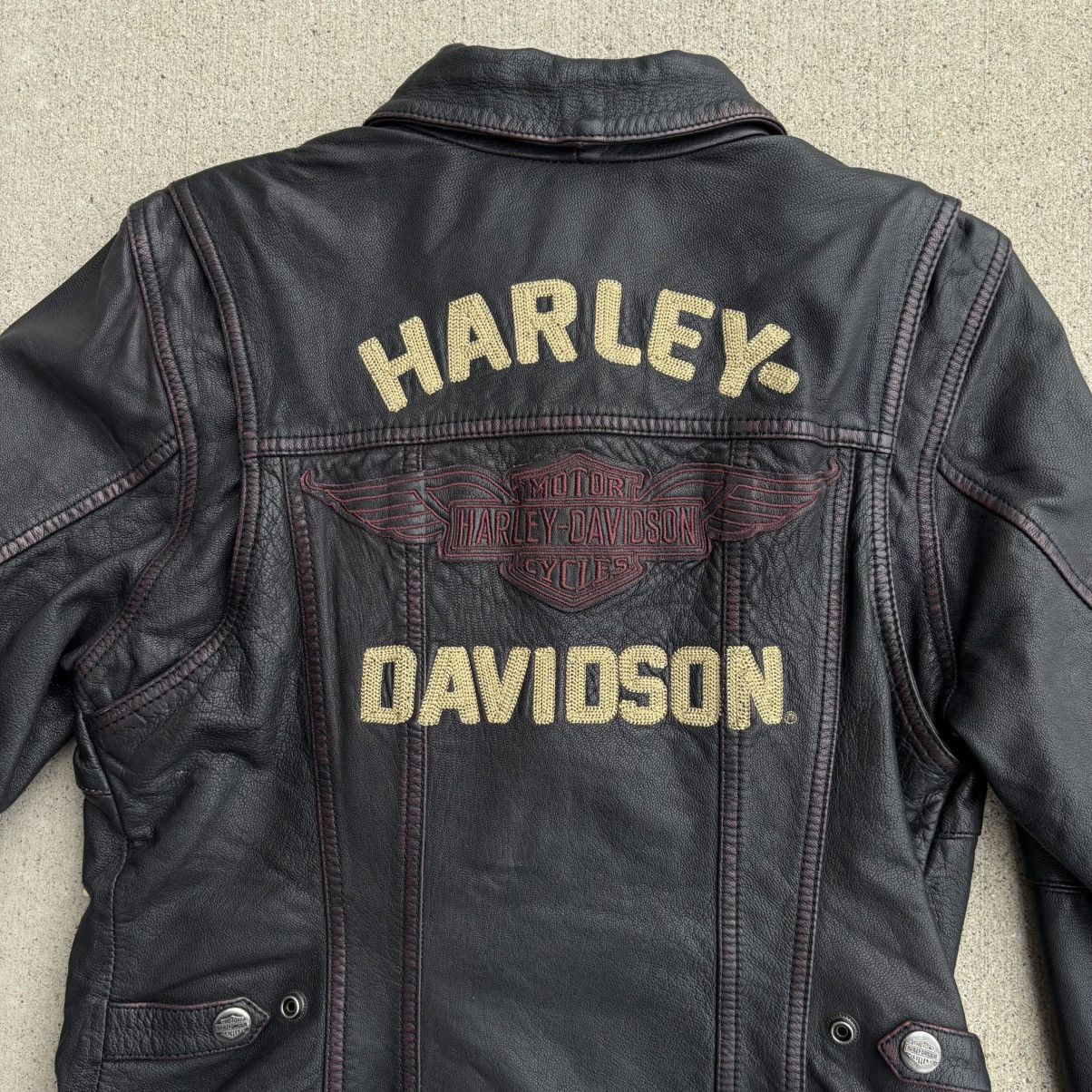 Harley Davidson Vintage Y2K Harley Davidson Leather Biker Jacket Size S / US 4 / IT 40 - 2 Thumbnail