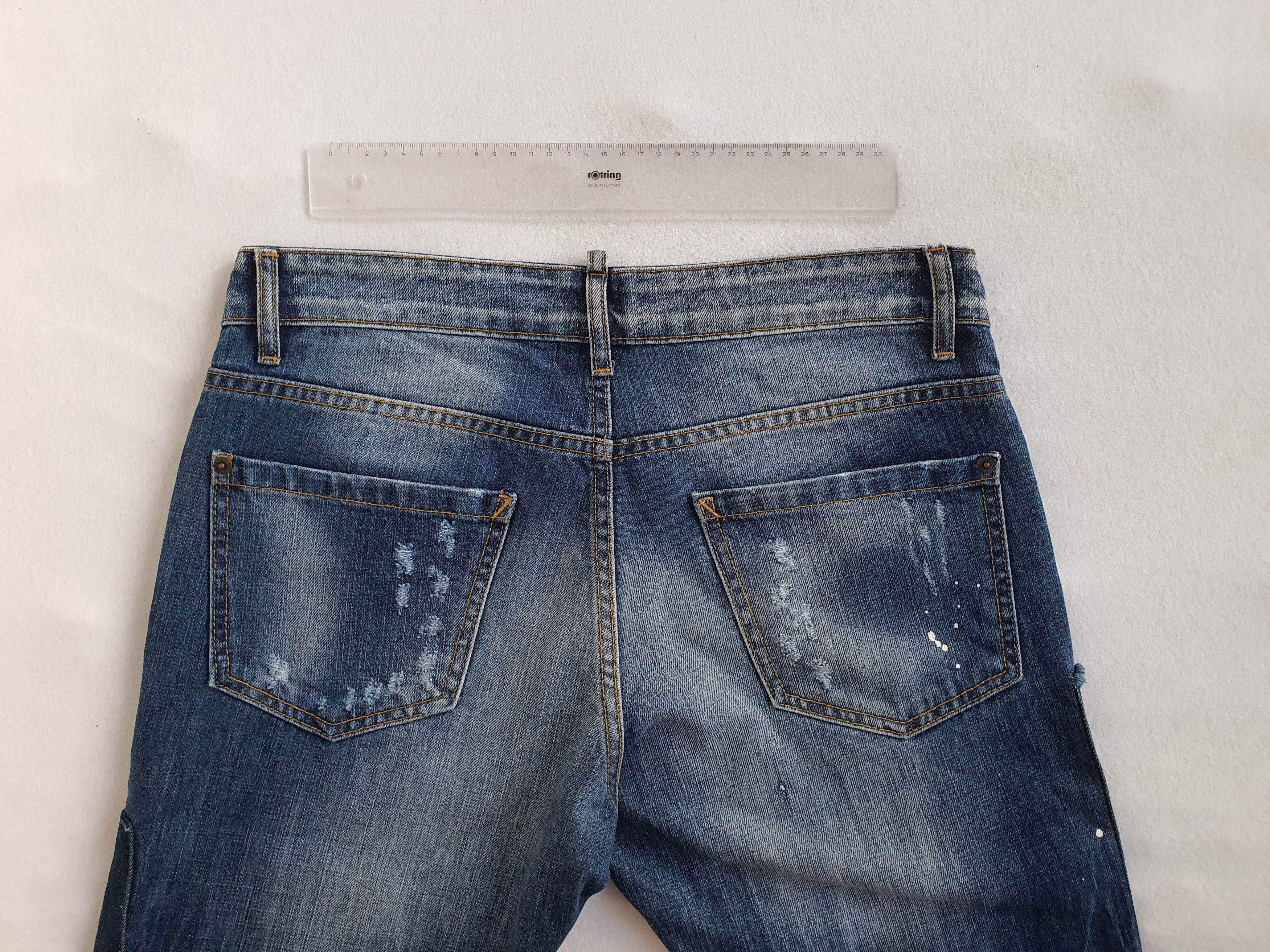 Dsquared2 Heavily Distressed Patchwork Paint Splatter Denim Jeans Size US 30 / EU 46 - 7 Thumbnail