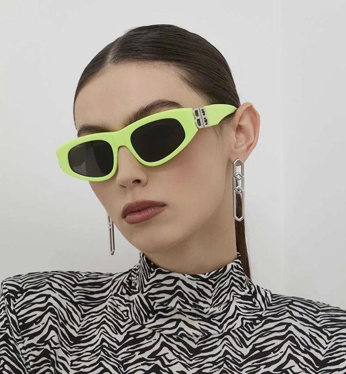 Balenciaga NEW BALENCIAGA BB0095S 007 GEOMETRIC YELLOW WOMEN
