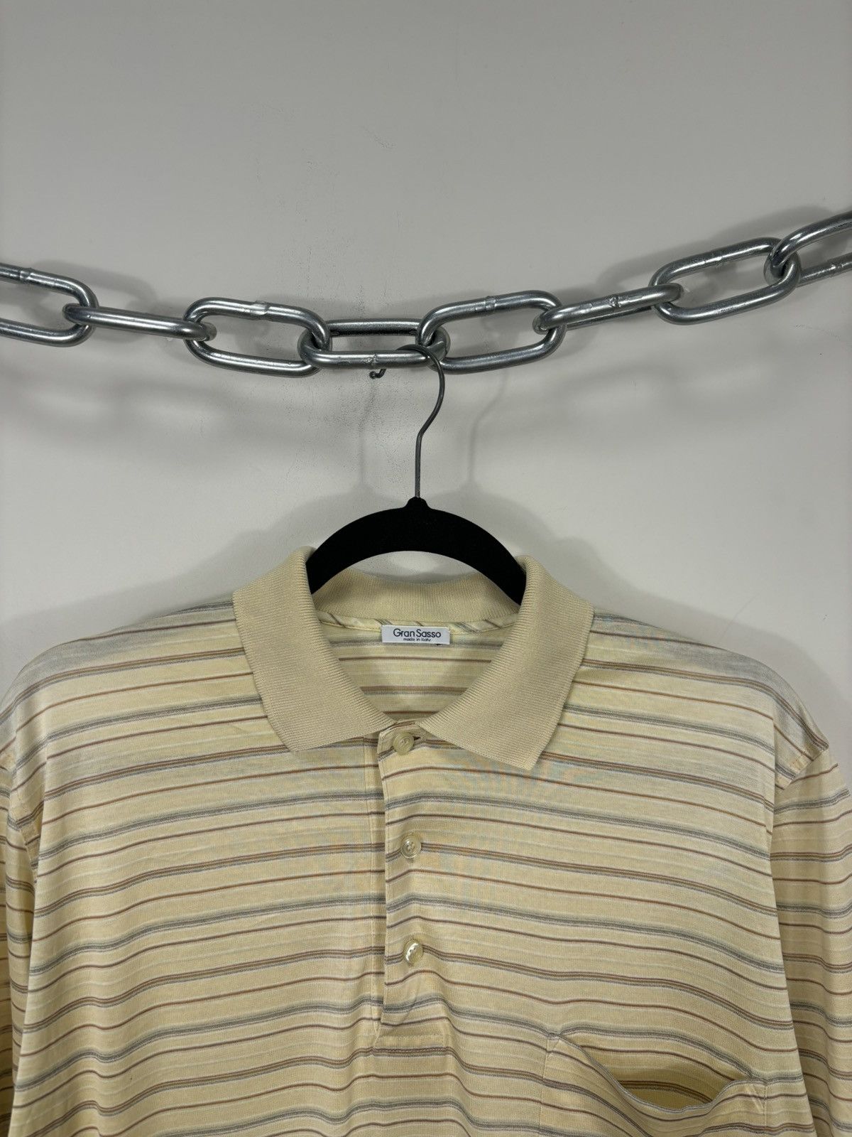 Gran Sasso Gran Sasso Men’s Italian Luxury Classic Striped Polo Shirt Size US L / EU 52-54 / 3 - 4 Thumbnail