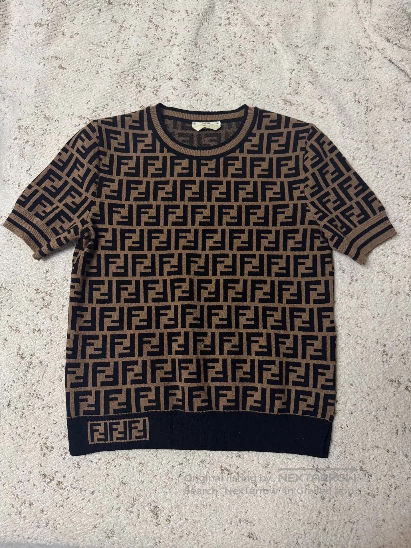 Fendi Fendi Monogram Knit Short Sleeve. Size US XL / EU 56 / 4 - 1 Thumbnail