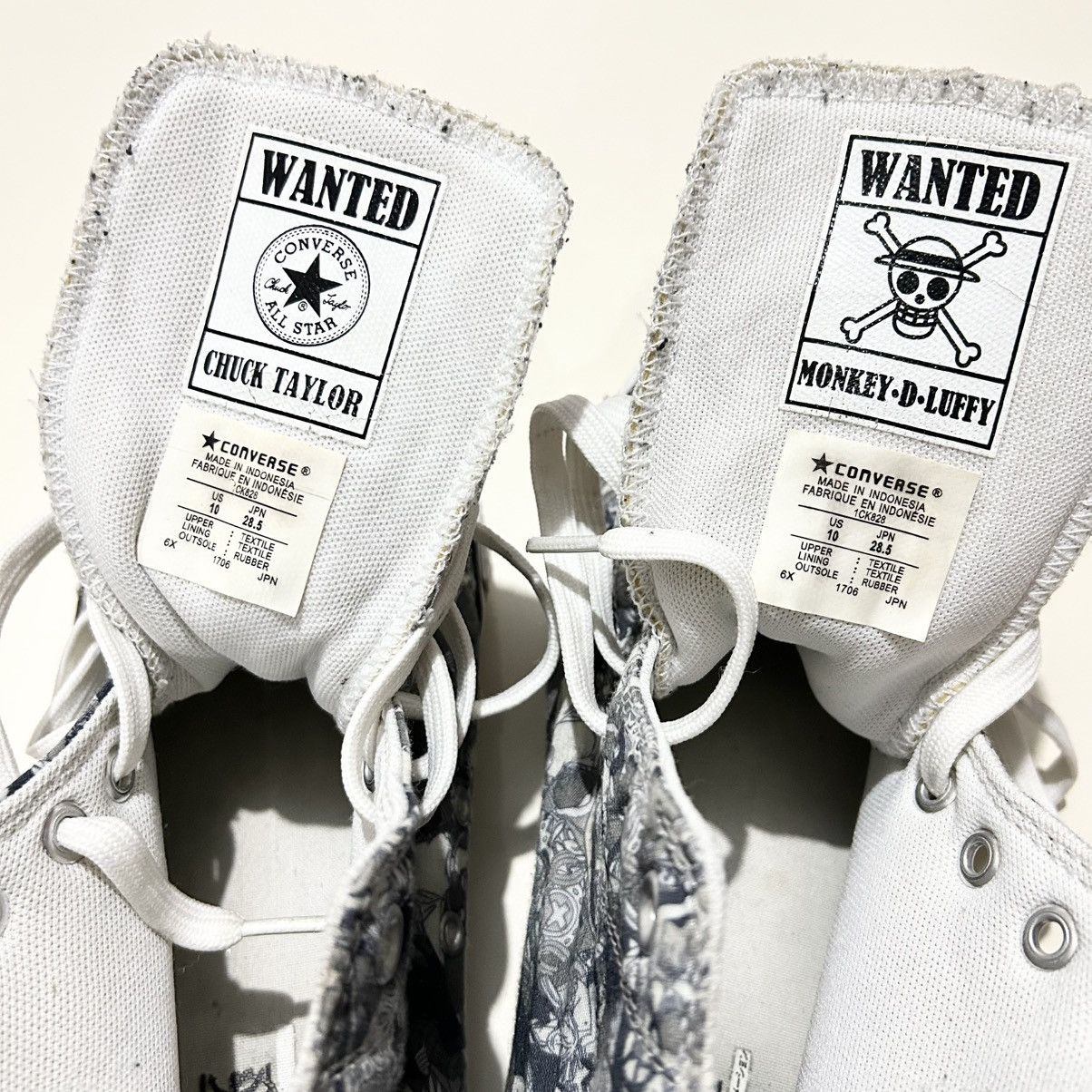 Converse × One Piece One Piece x Converse All Star 100 PT HI White Black 1CK828 Size US 10 / EU 43 - 12 Thumbnail