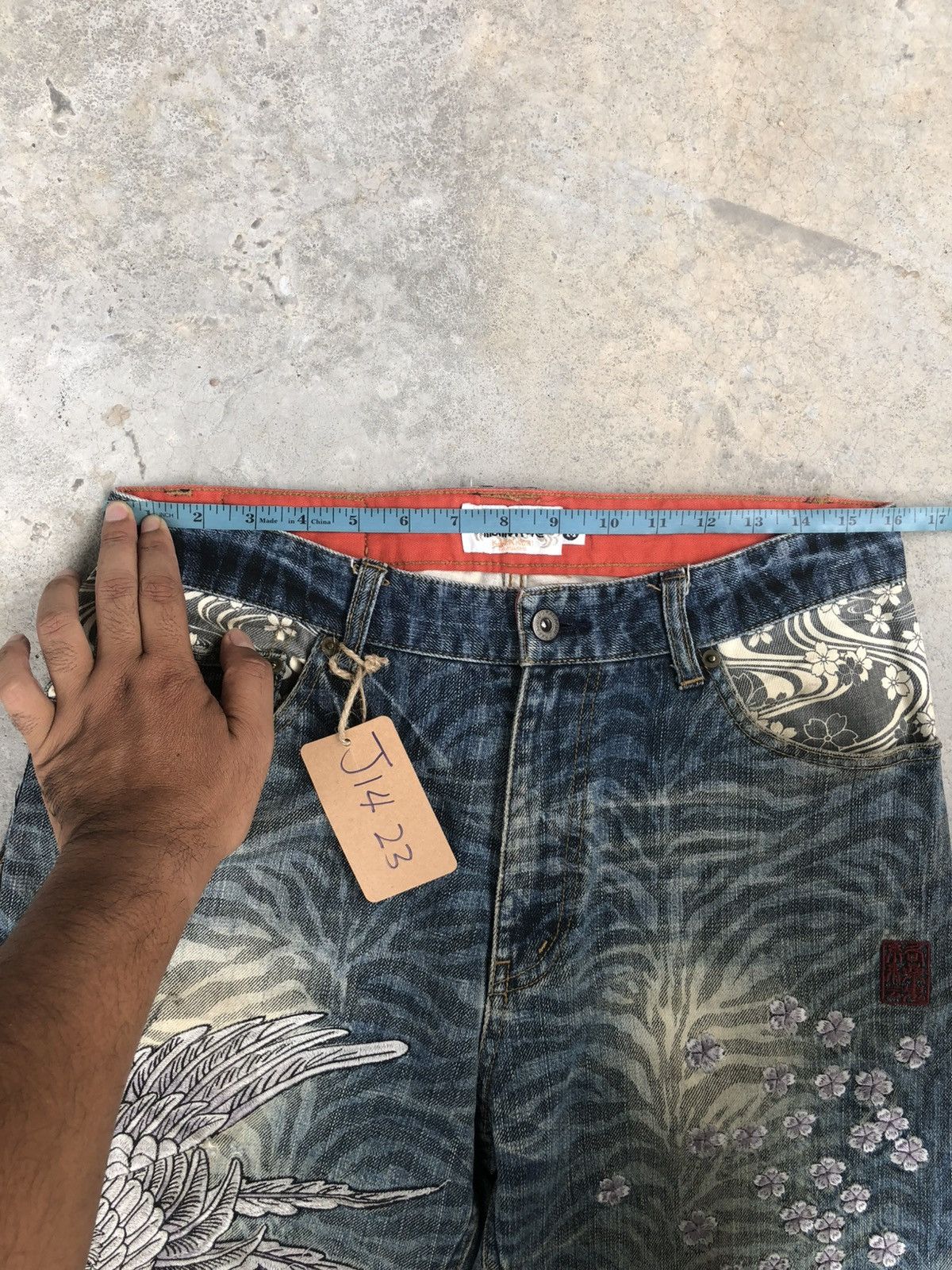 Karakuri Tamashii Karakuri Tamashii Embroidered Phoenix Distressed Size US 32 / EU 48 - 22 Thumbnail