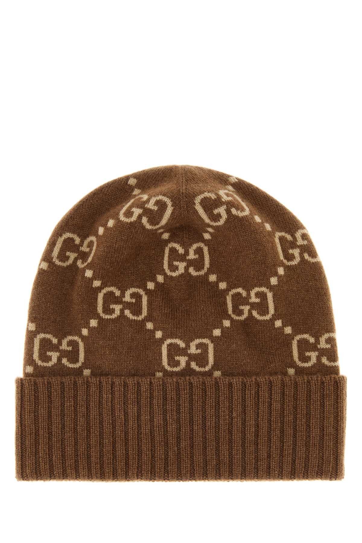 Gucci Embroidered Cashmere Beanie Hat Size ONE SIZE - 1 Thumbnail