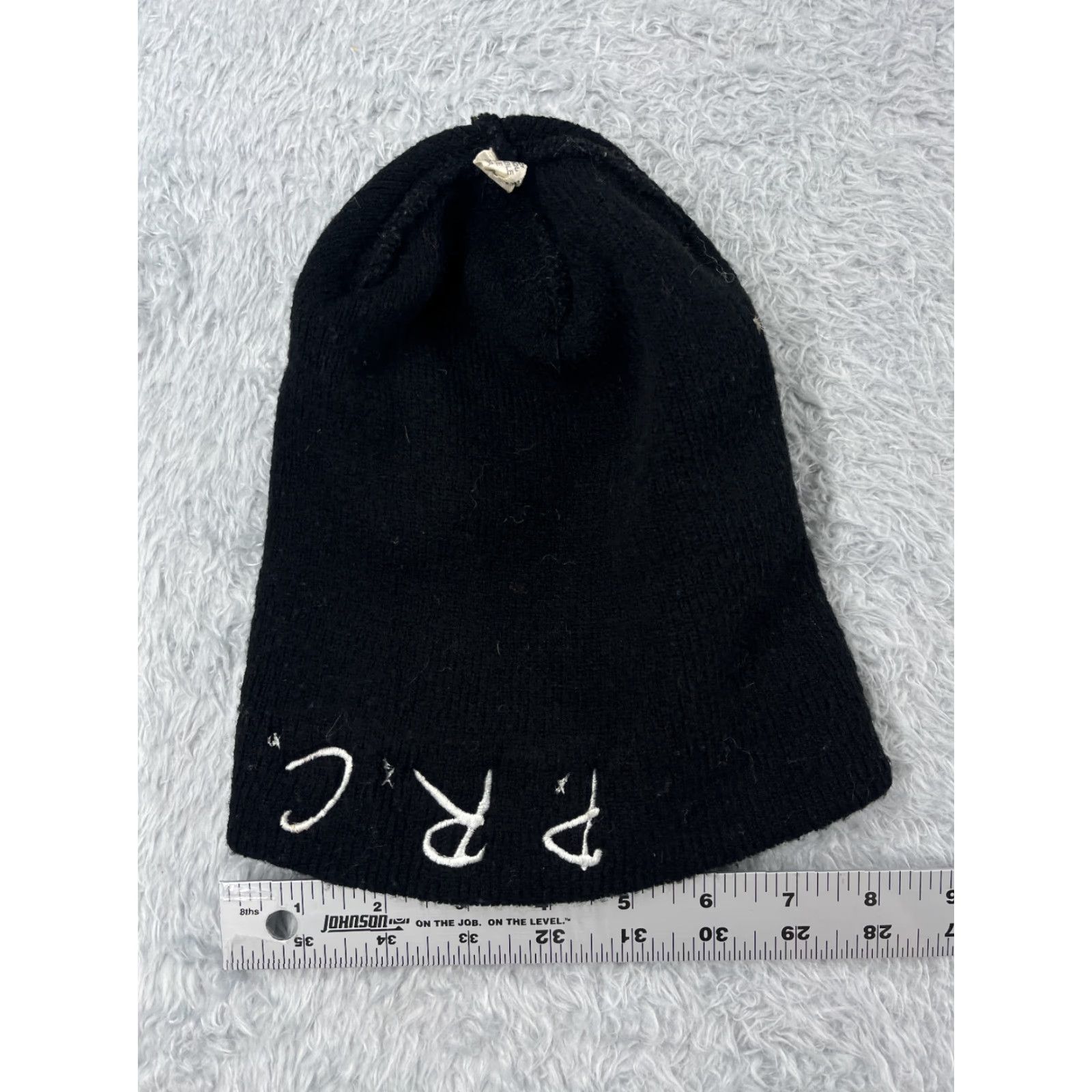 Vintage P.R.C Beanie Toque Adult One Size Black Knit 100% Acrylic Made Canada Knit Beanie Adult Black 100% Acrylic Canada Size ONE SIZE - 5 Thumbnail