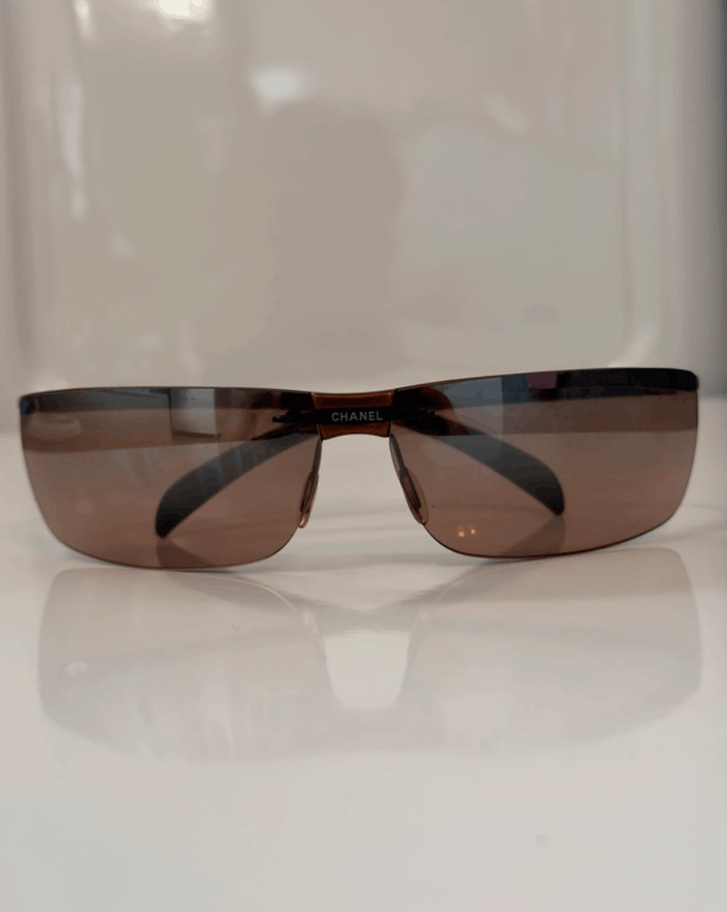 Chanel Chanel Sunglasses 6003 Rhinestone Logo Rimless Vintage Size ONE SIZE - 2 Thumbnail