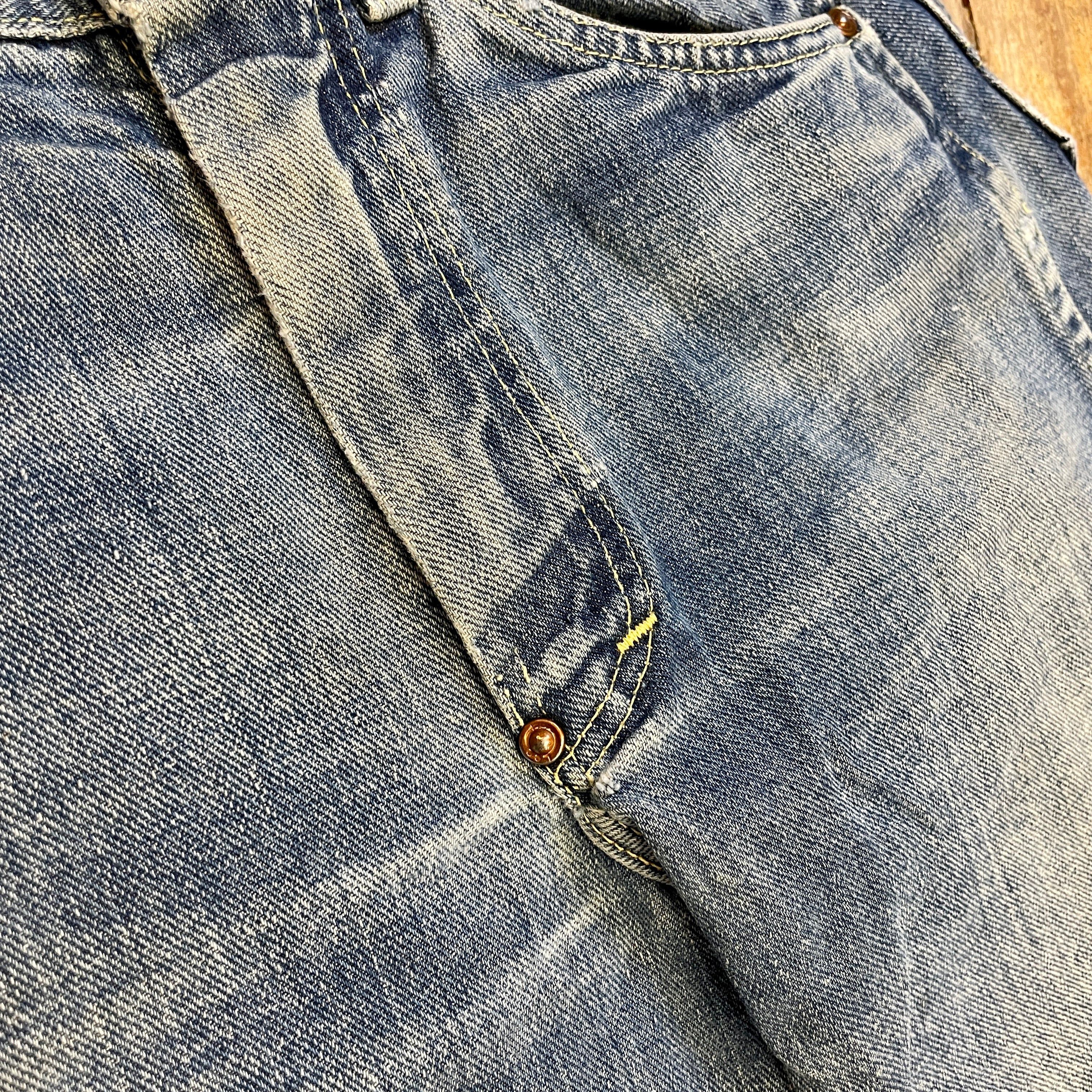 Lee 1950s Union Made In USA Lee Riders True Vintage Crotch Rivet Blue Jeans Size XS Size US 26 / EU 42 - 3 Thumbnail