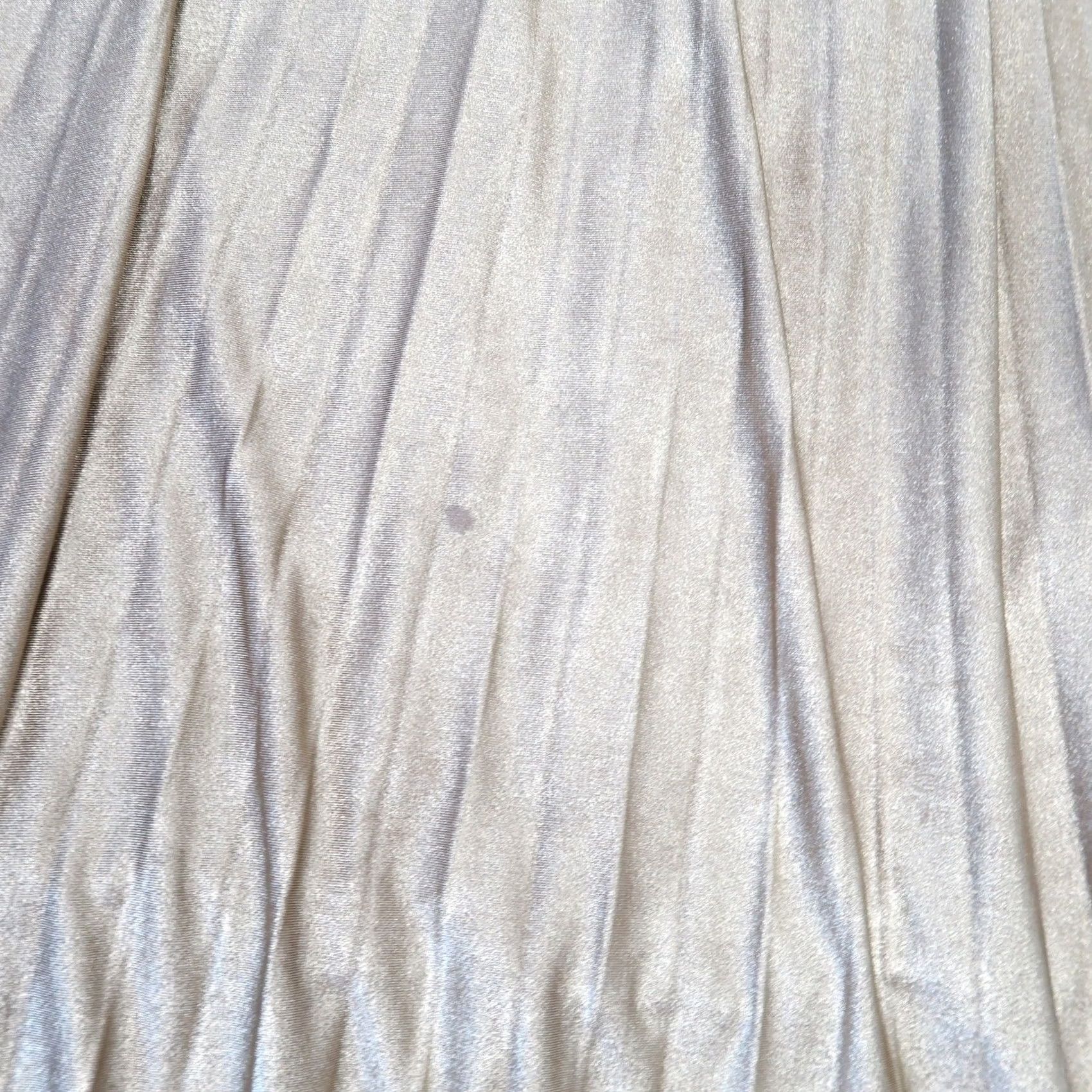 Vintage INC International Concepts Shiny Metallic Gold Pleated Maxi Skirt 10 Women Long Party Cocktail Formal Workwear Gold Polyester Spandex Zip Closure Size 32" / US 10 / IT 46 - 6 Thumbnail