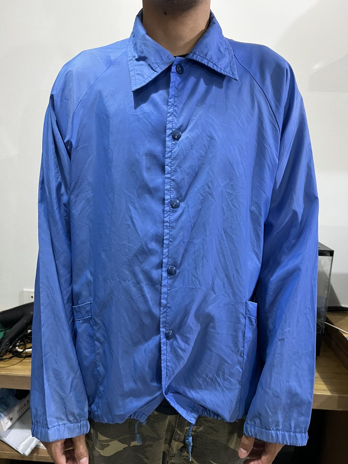 Other Faded Vintage 80s Blue Light Jacket Size US L / EU 52-54 / 3 - 8 Thumbnail