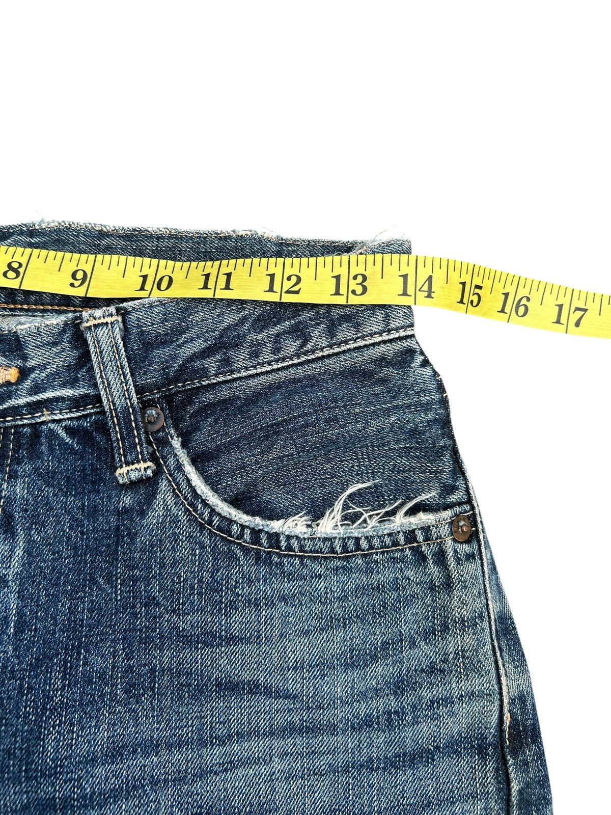 Kapital Vintage Edwin 505s Selvedge Distressed Denim Jeans Size US 28 / EU 44 - 16 Thumbnail