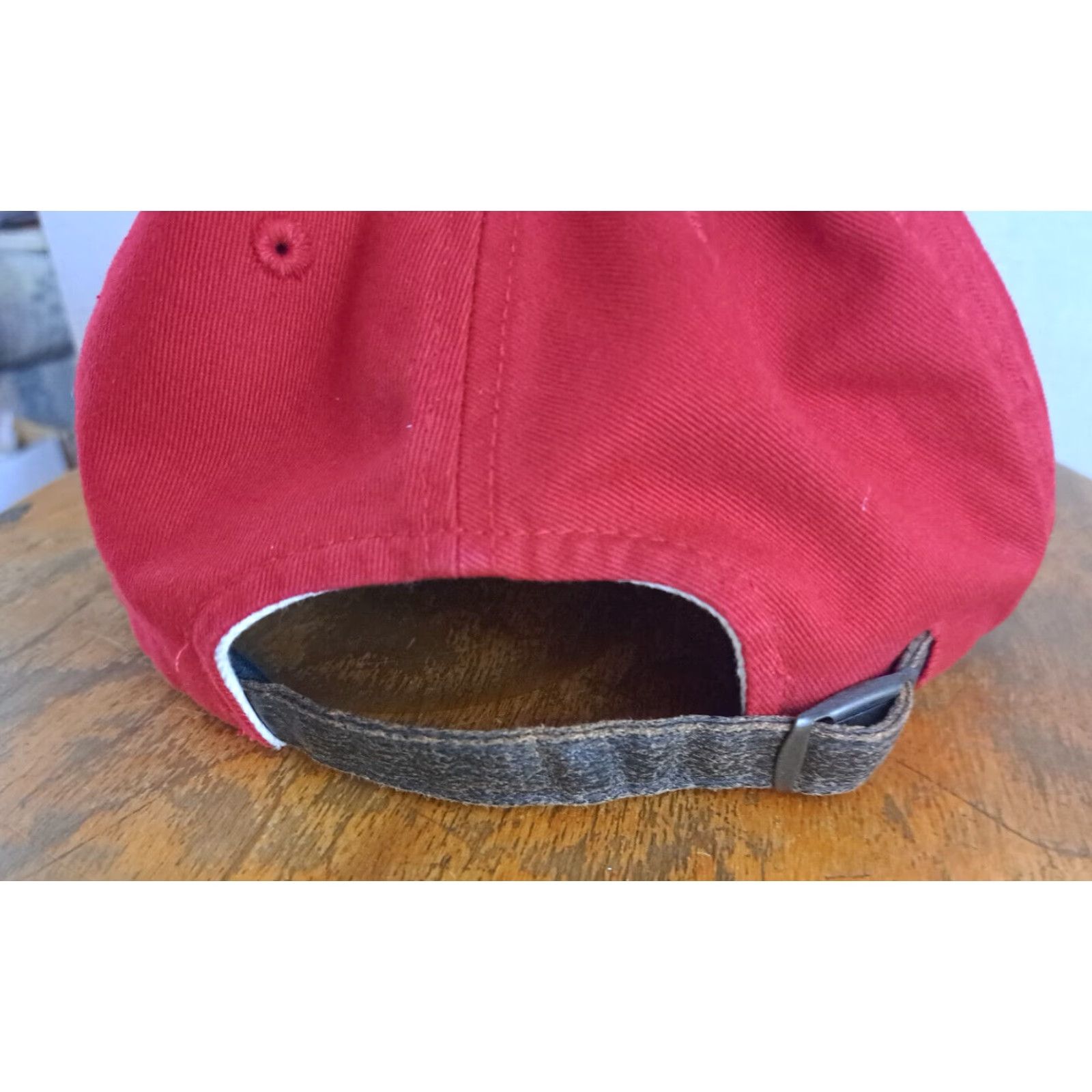 American Needle Detroit Red Wings Hat Corduroy Brim&Leather Adjustable Unisex Adults Red&Black Embroidered Wheeled Wing Bob Probert Baseball Cap Hockey Man/Boy Style Size ONE SIZE - 3 Thumbnail