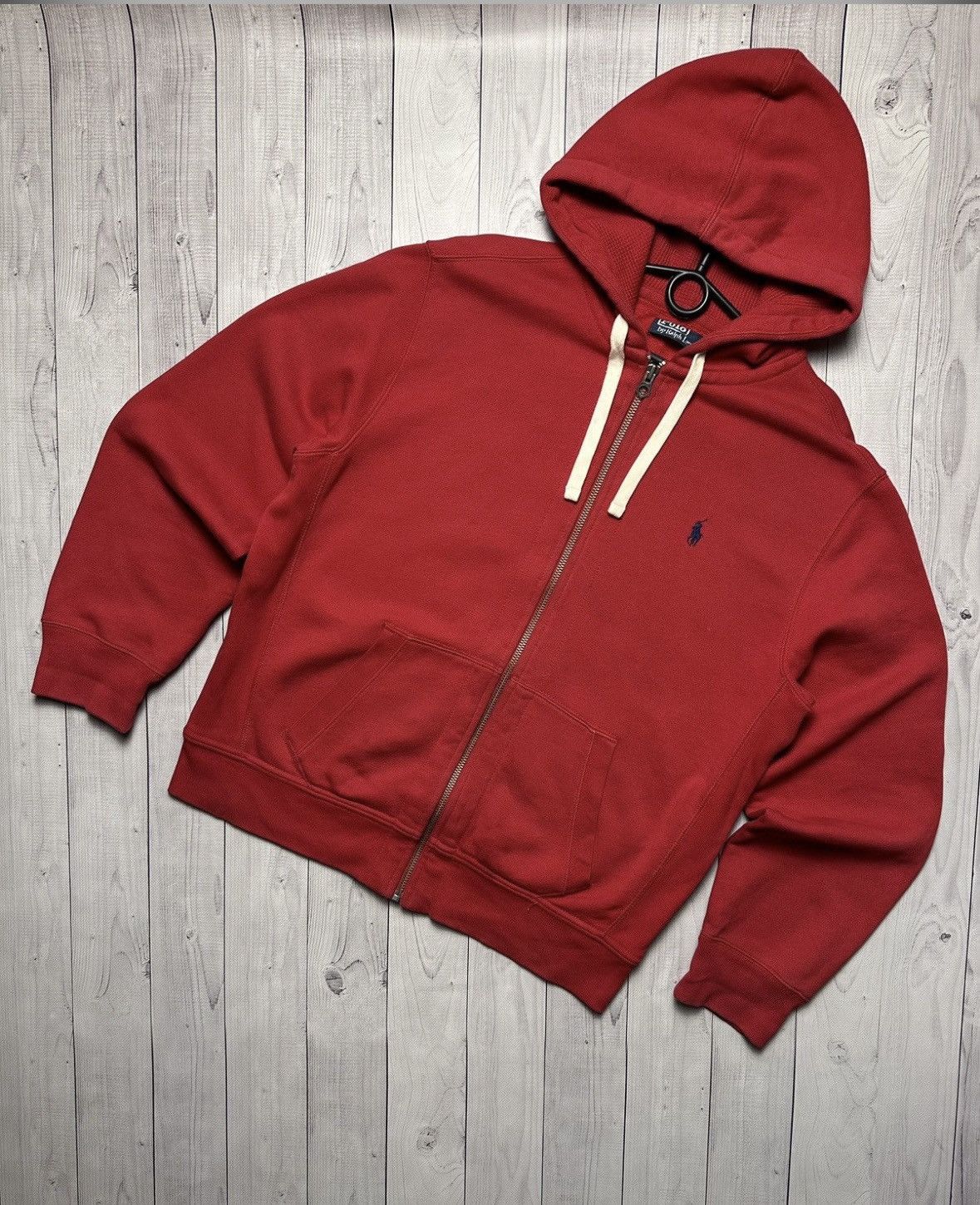 Polo Ralph Lauren × Vintage Vintage Polo Ralph Lauren zip hoodie logo size L red Size US L / EU 52-54 / 3 - 4 Thumbnail